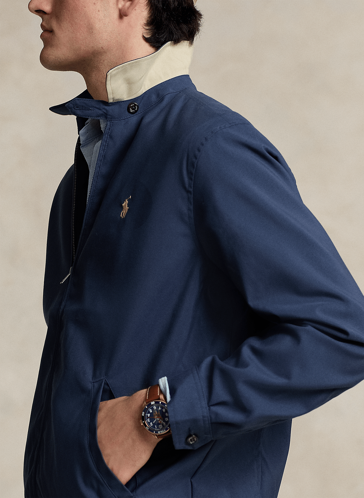 Gerade geschnittener Blouson mit klassischem Kragen POLO RALPH LAUREN Blau