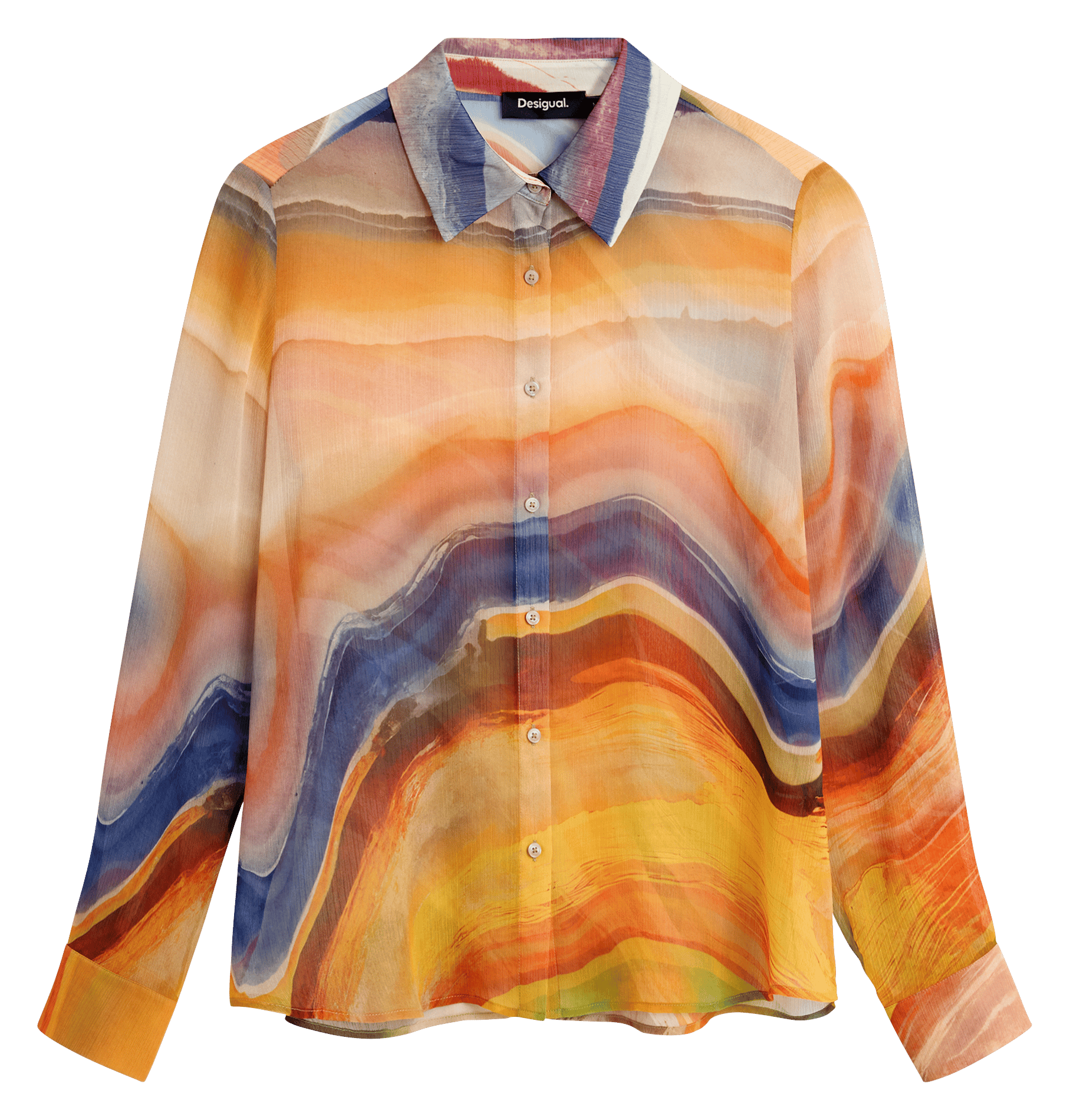 Straight printed fluid shirt DESIGUAL Multicolored