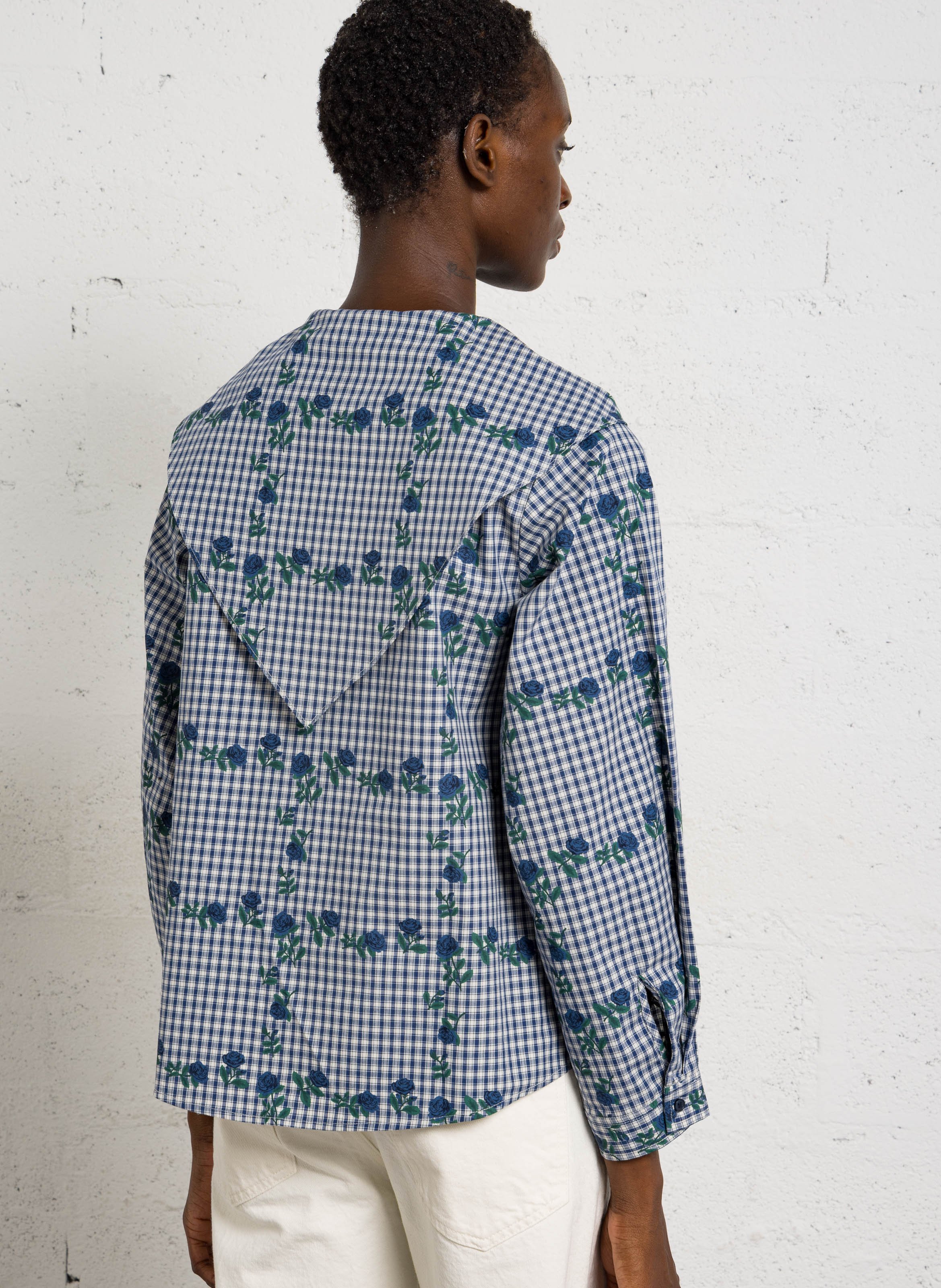 Printed cotton blouse THE TINY BIG SISTER Blue
