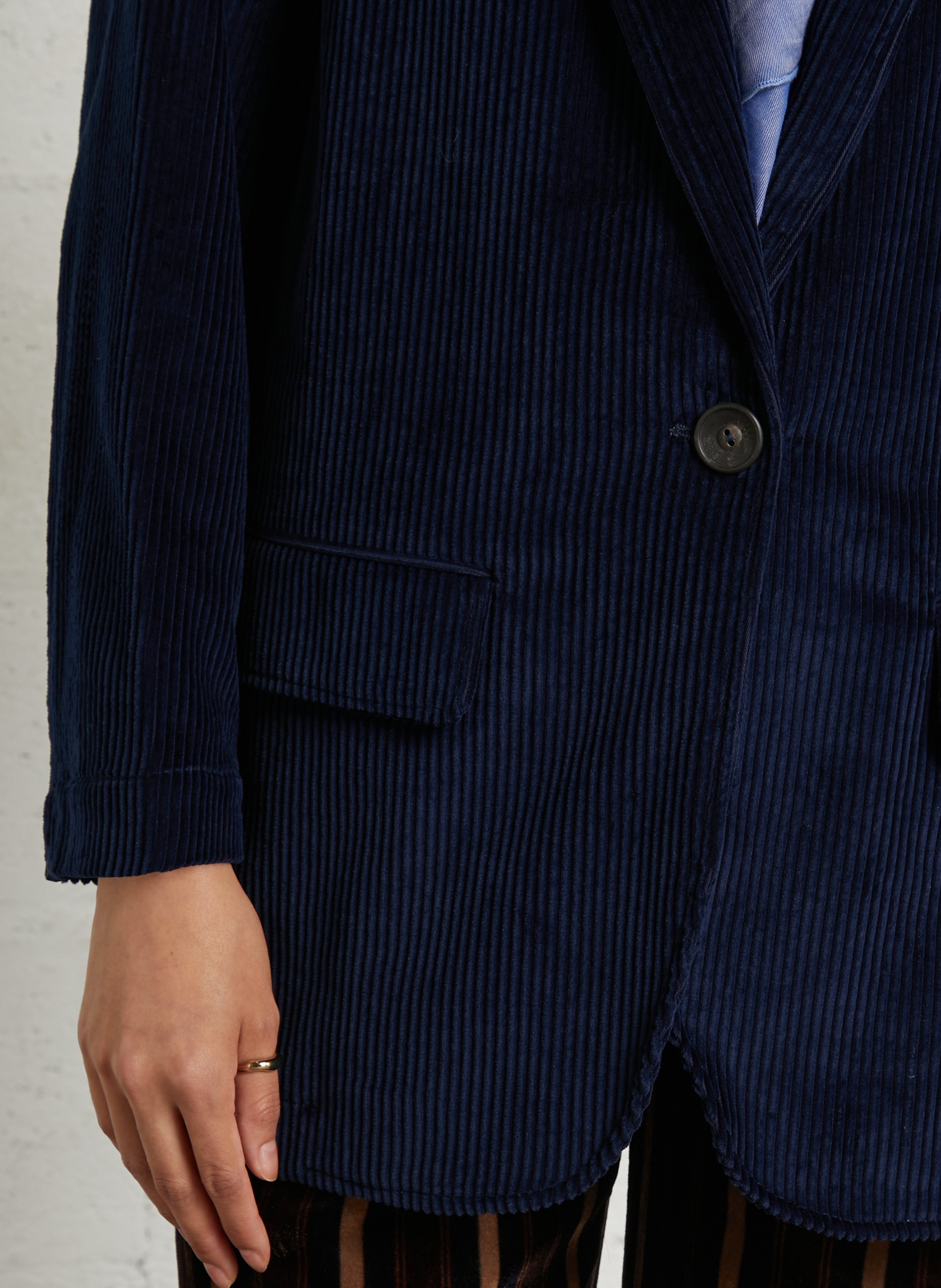 Taillierte Baumwolljacke DIEGA Blau