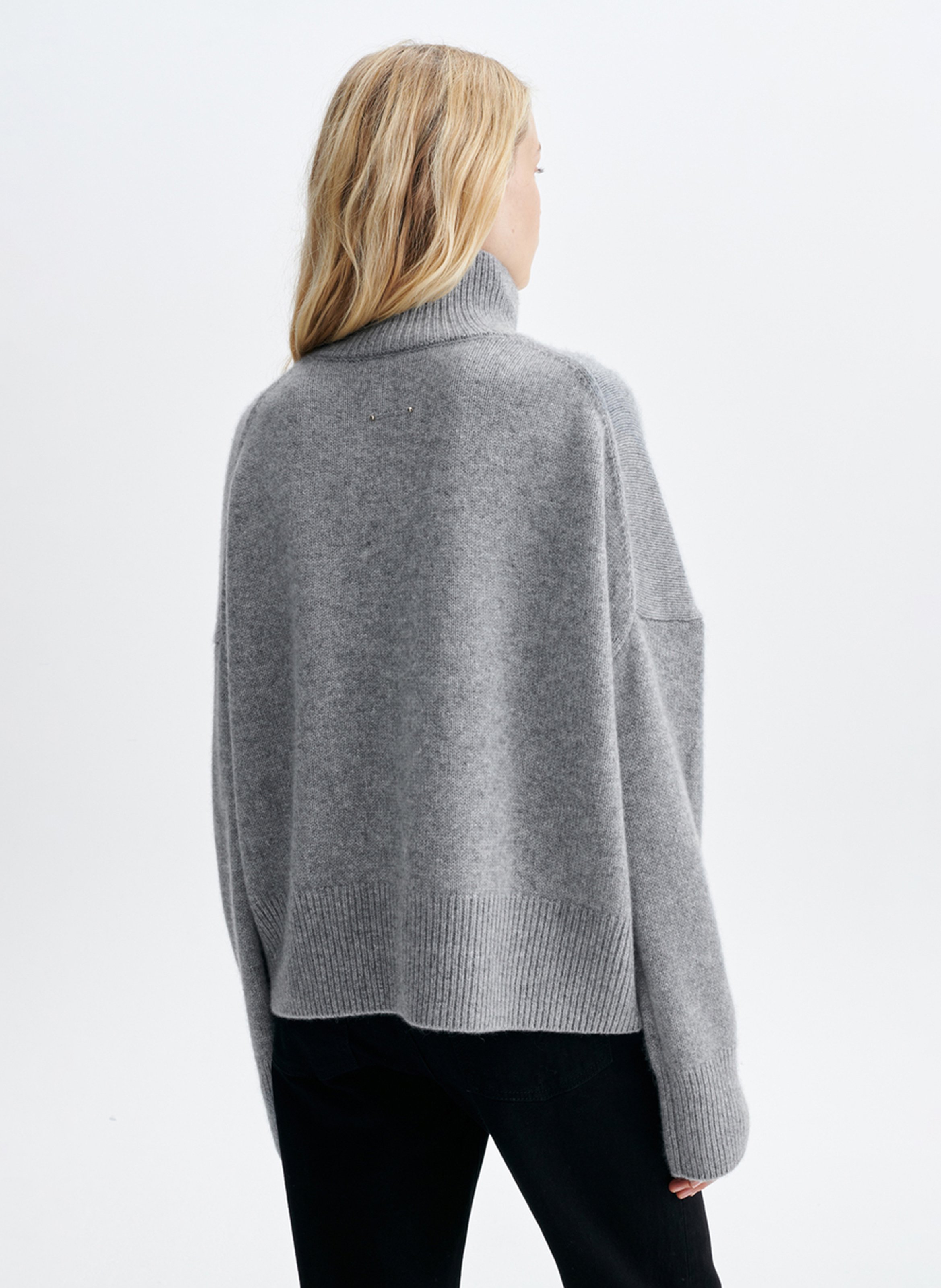 Weiter Kaschmirpullover mit Stehkragen VANESSA BRUNO Grau