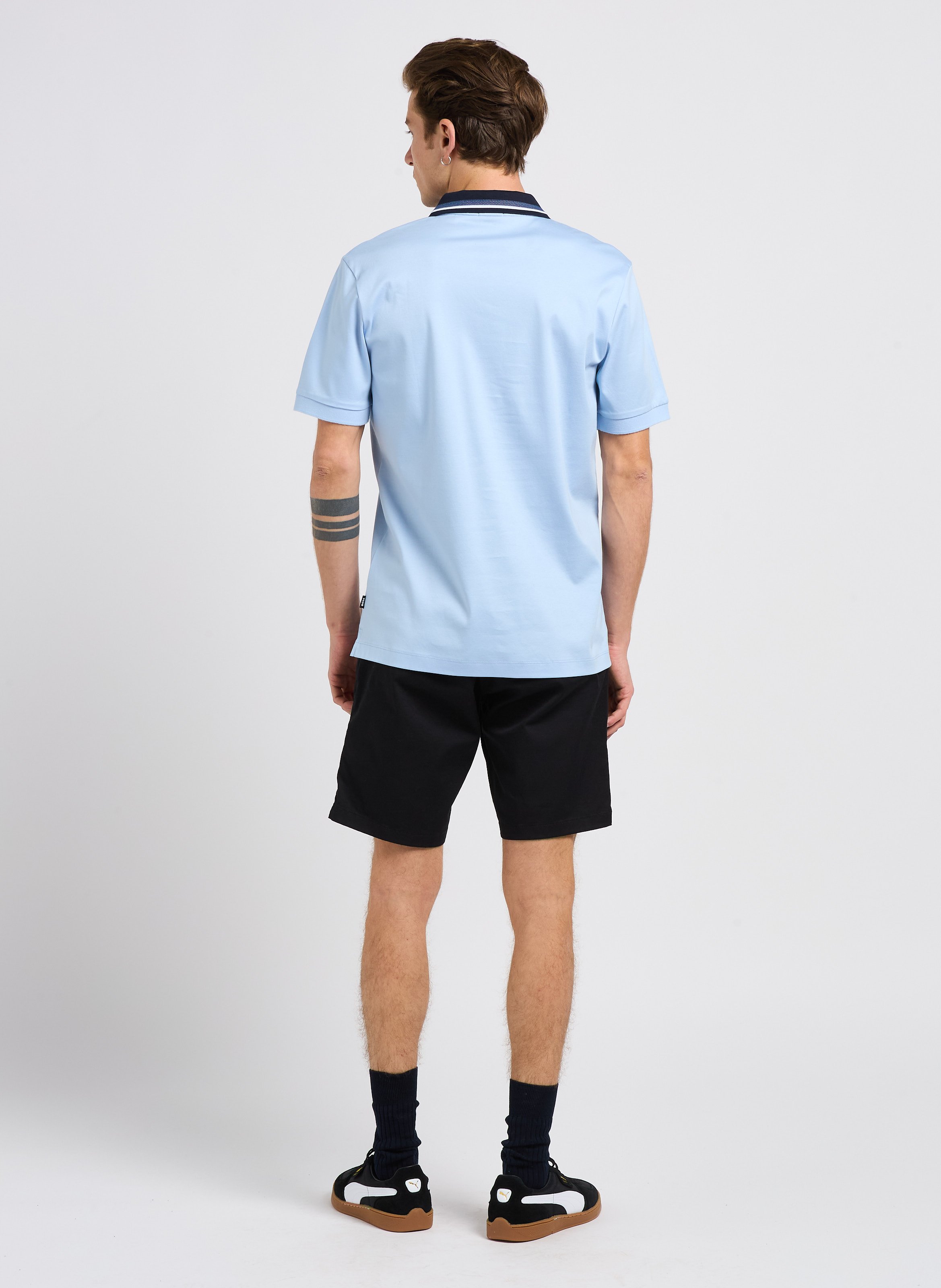 Short in blended organic cotton SELECTED Black