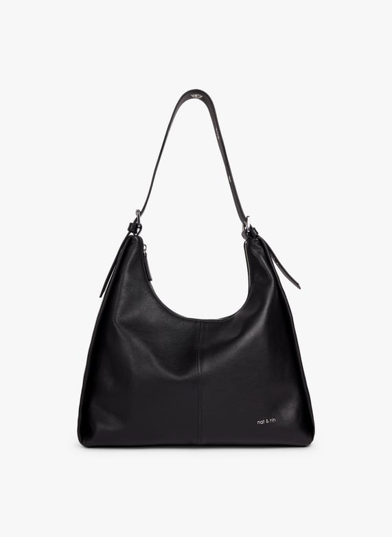 Leather clutch bag Black Nat nin Women Place des Tendances