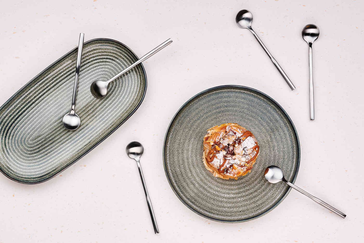 Set of 6 small spoons BJORN Red