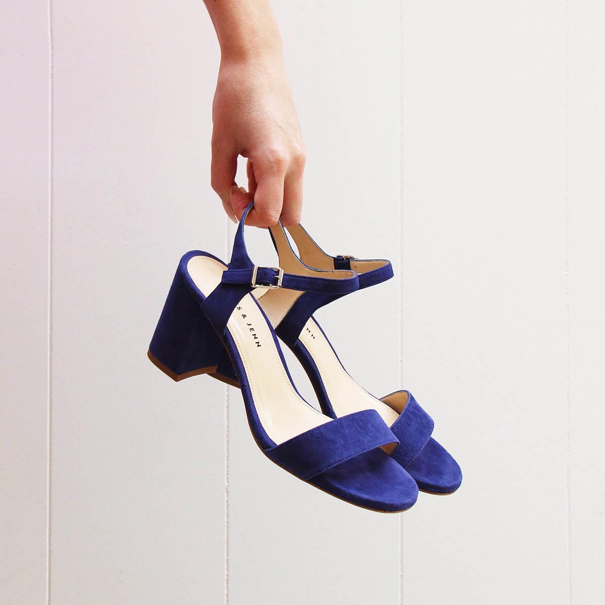 Heeled suede sandals JULES & JENN Blue