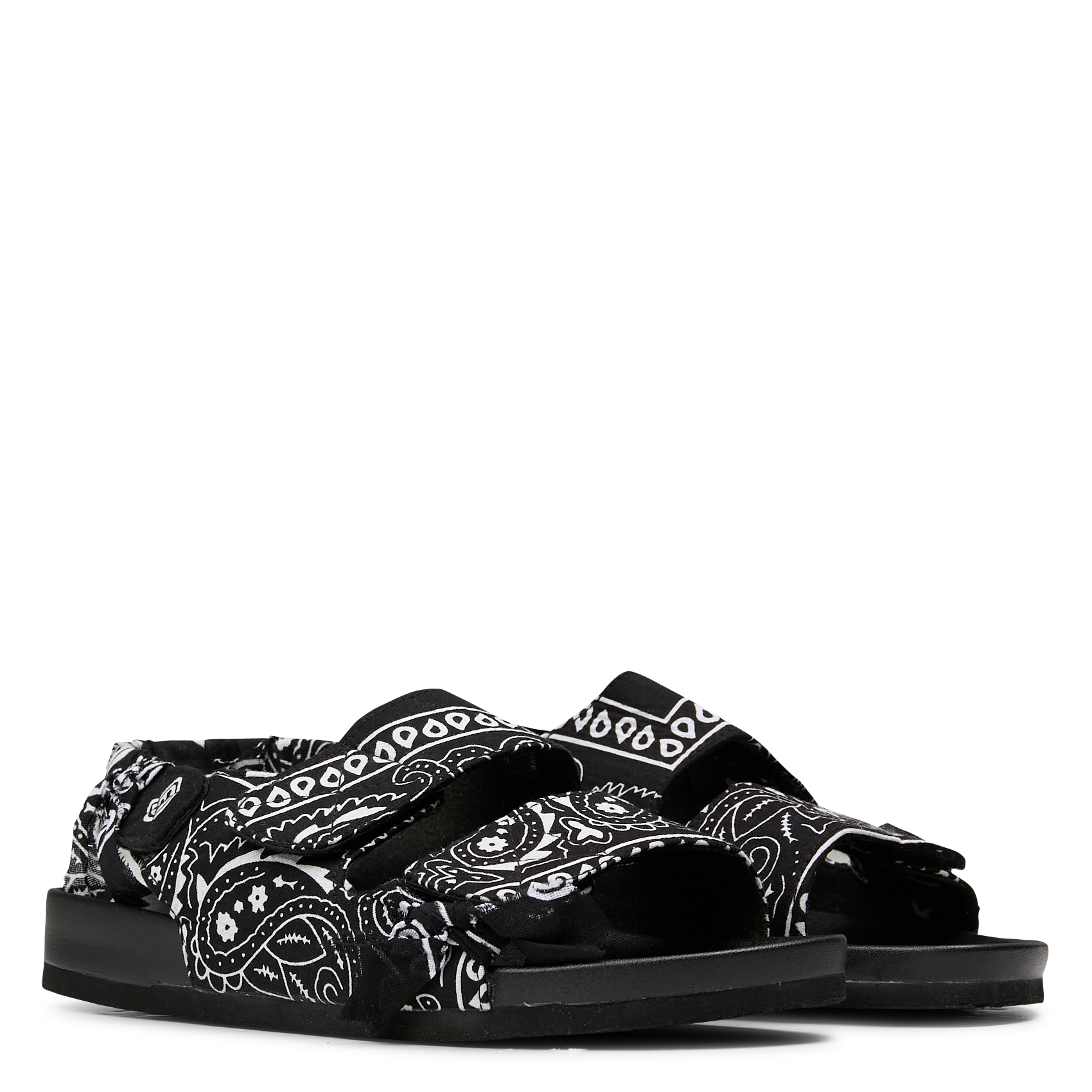 Flat sandals in printed cotton ARIZONA LOVE Black