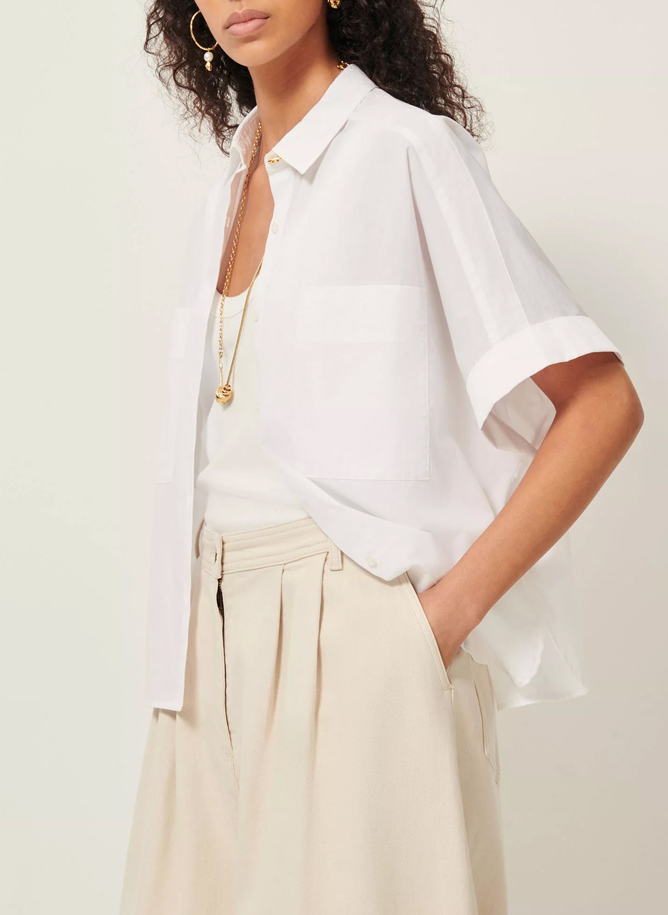 Colonel plain shirt SESSUN White