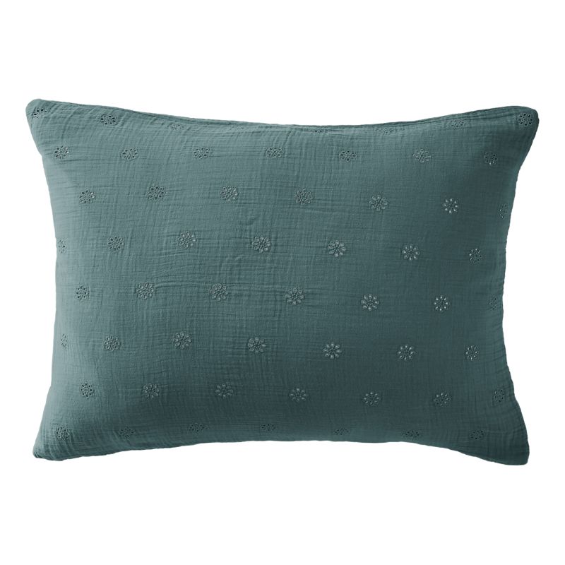 Cotton percale pillow case L'EFFET PAPILLON