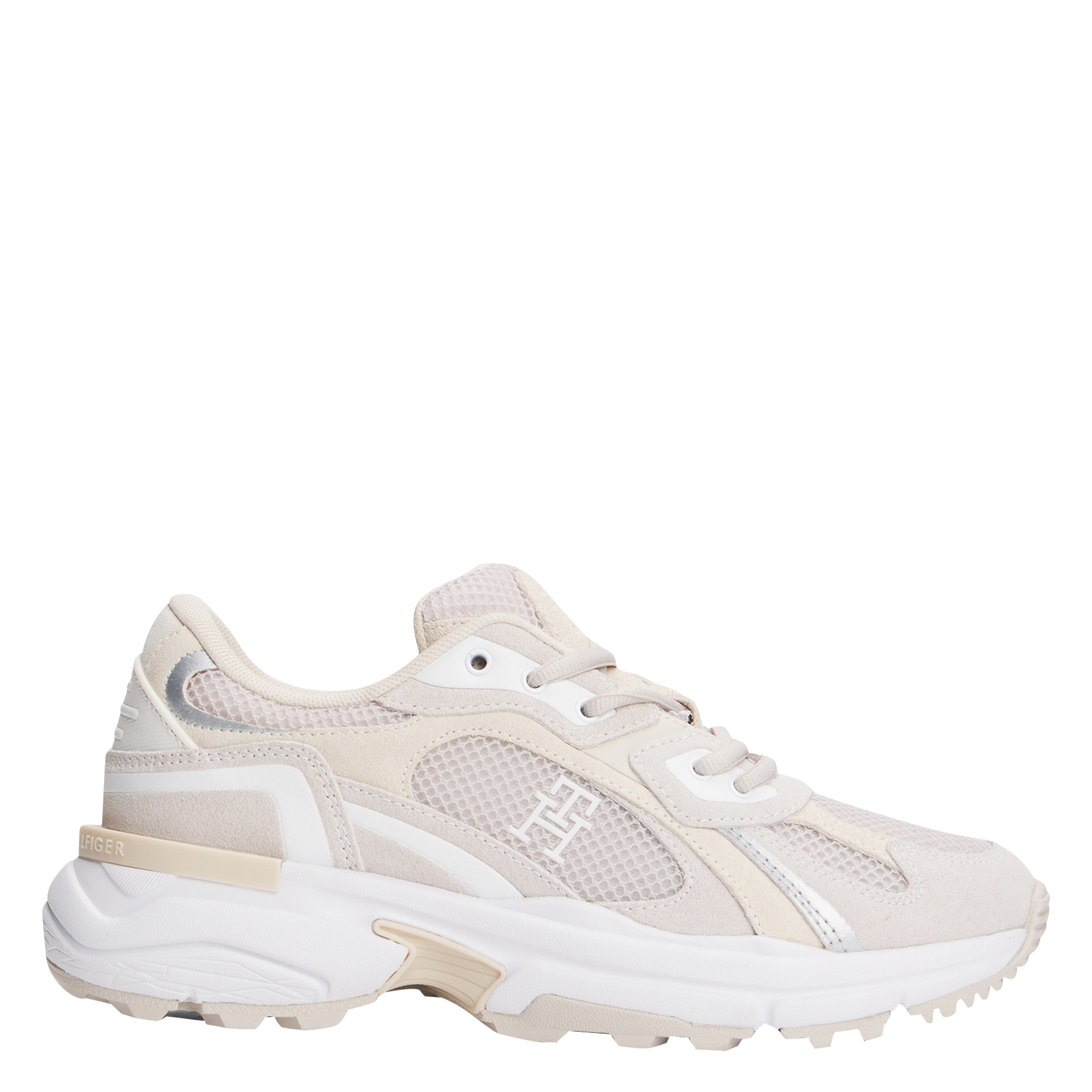 Baskets basses en fibres recyclées mélangées TOMMY HILFIGER Beige