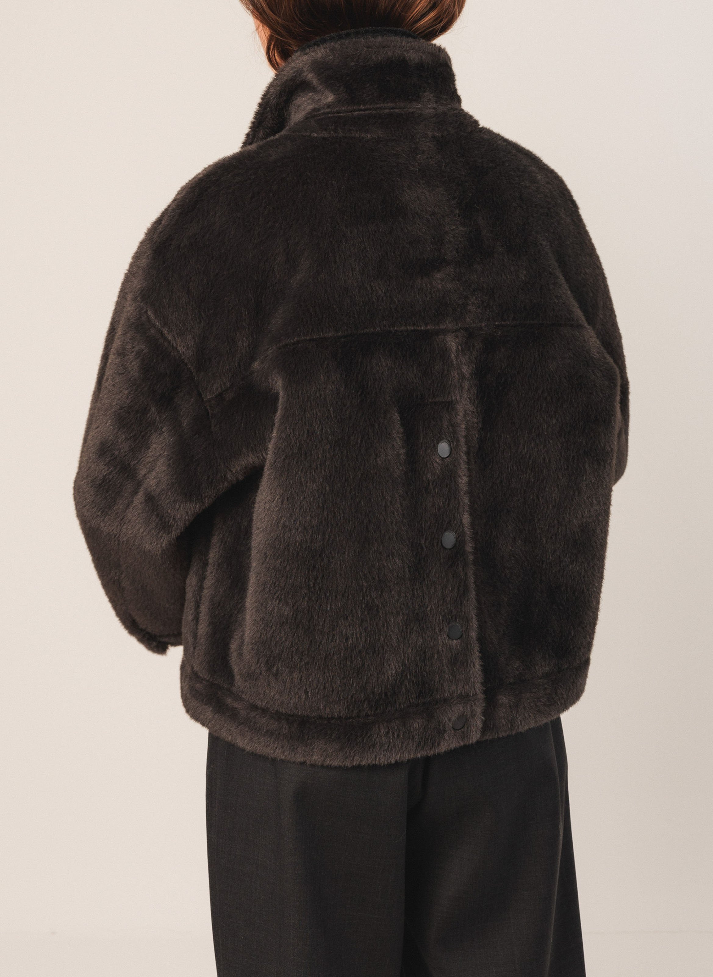 Veste oversize col classique INDI & COLD Noir