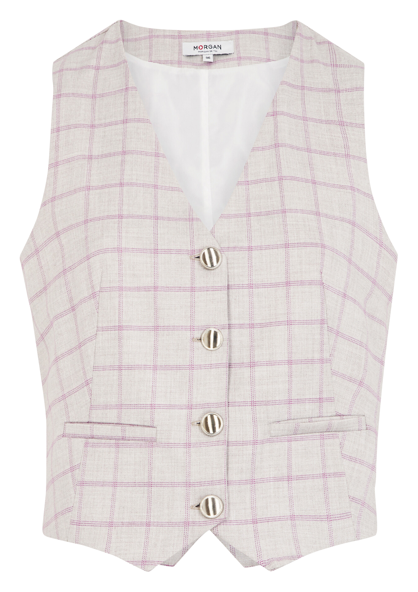 V-hals bedrukte vest MORGAN Veelkleurig