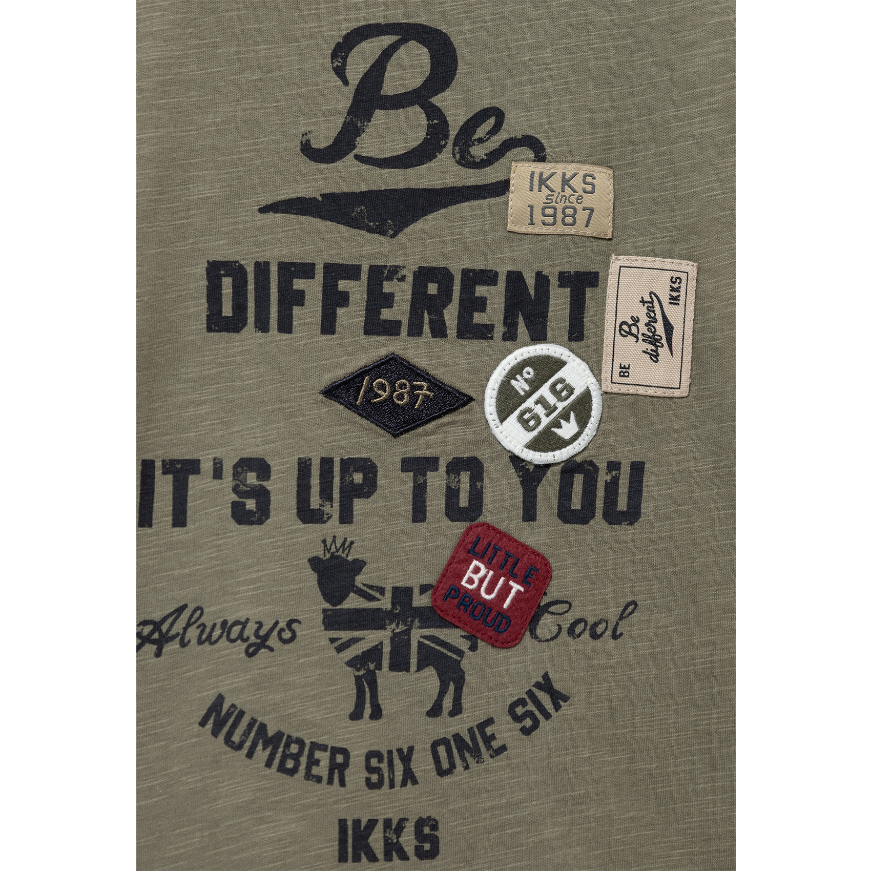 Baumwoll-Pullover mit Rundhalsausschnitt IKKS JUNIOR Khaki