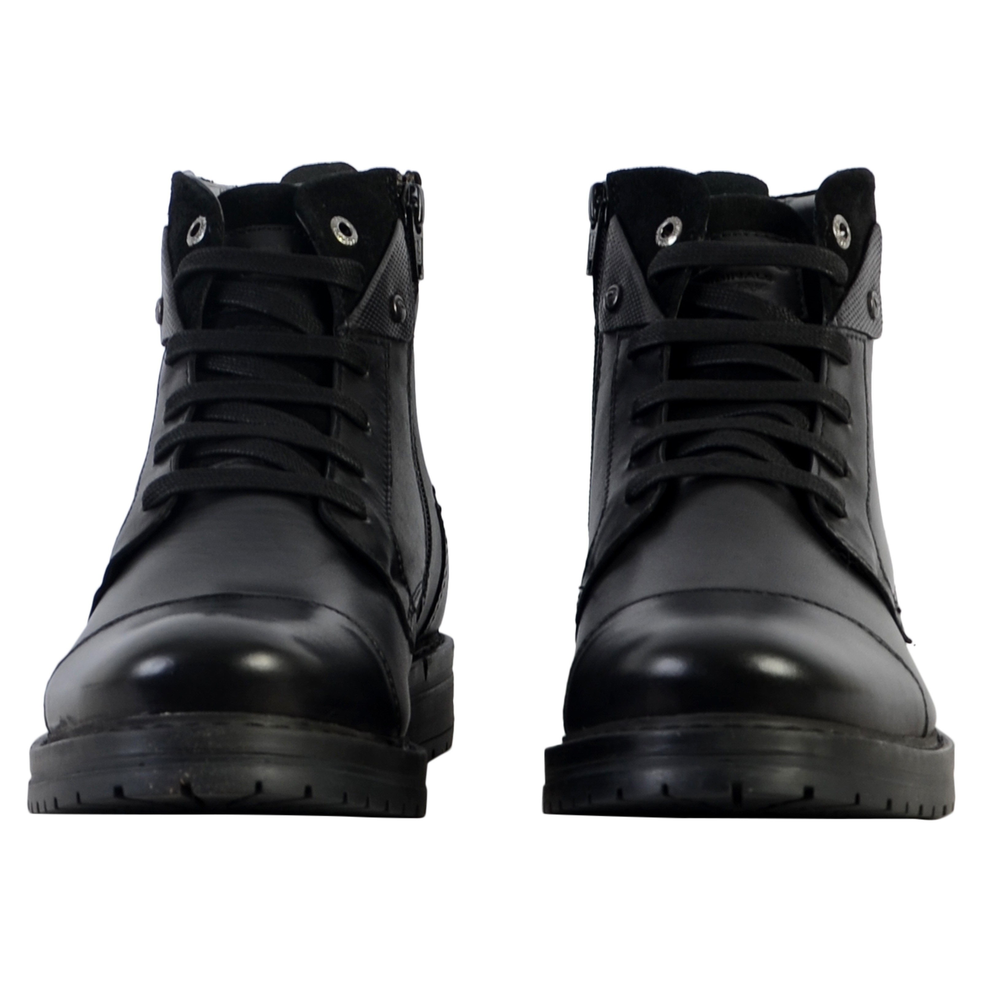 Bottine cuir  notif REDSKINS Noir