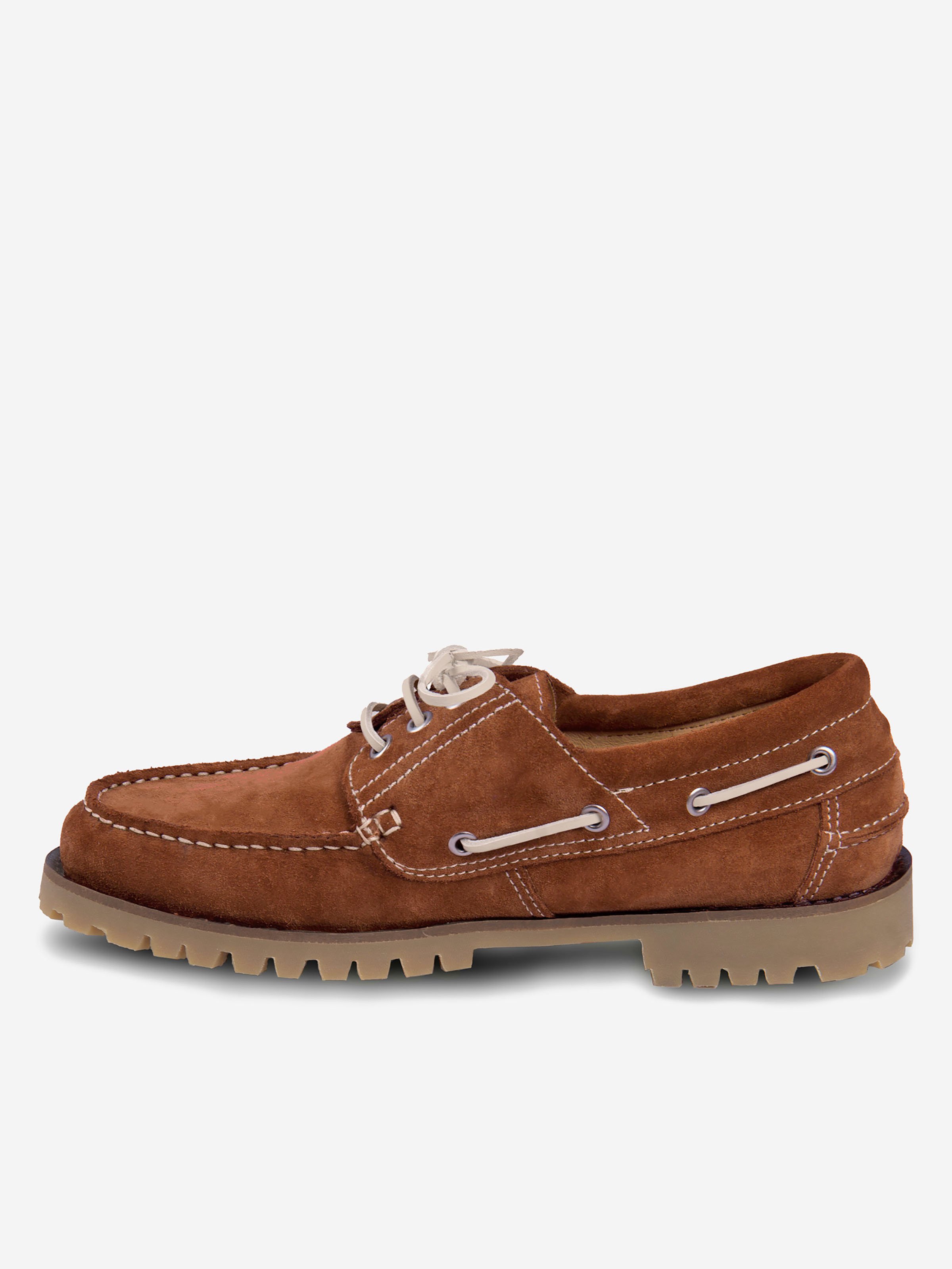 Milo suede leather boat shoes JULES & JENN Brown
