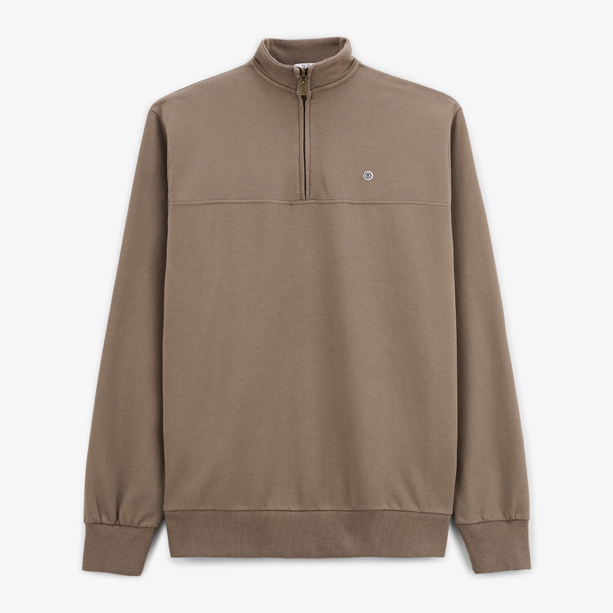 Sweatshirt with zippered collar SERGE BLANCO Brown