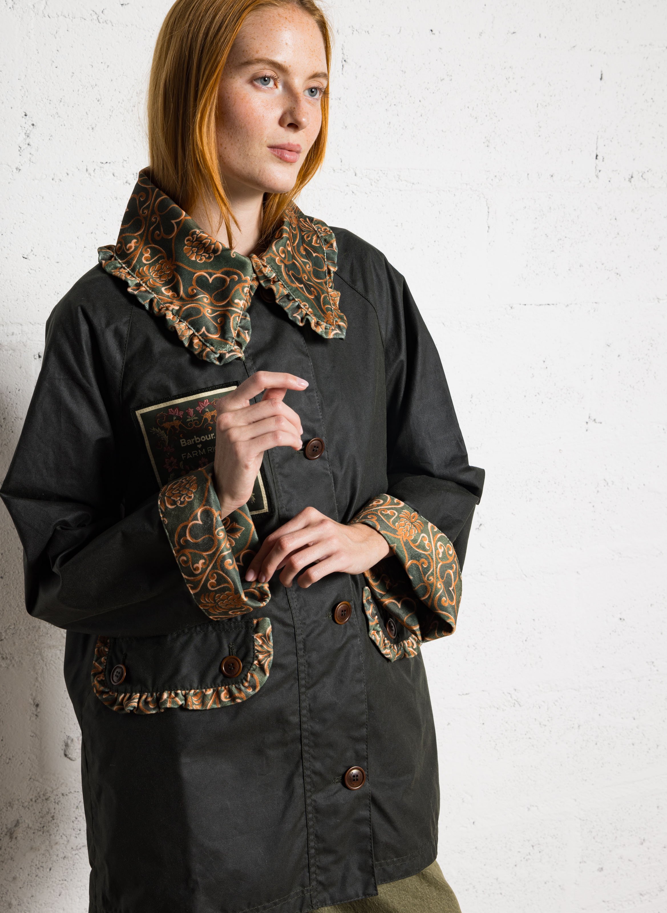 Veste en coton BARBOUR Kaki