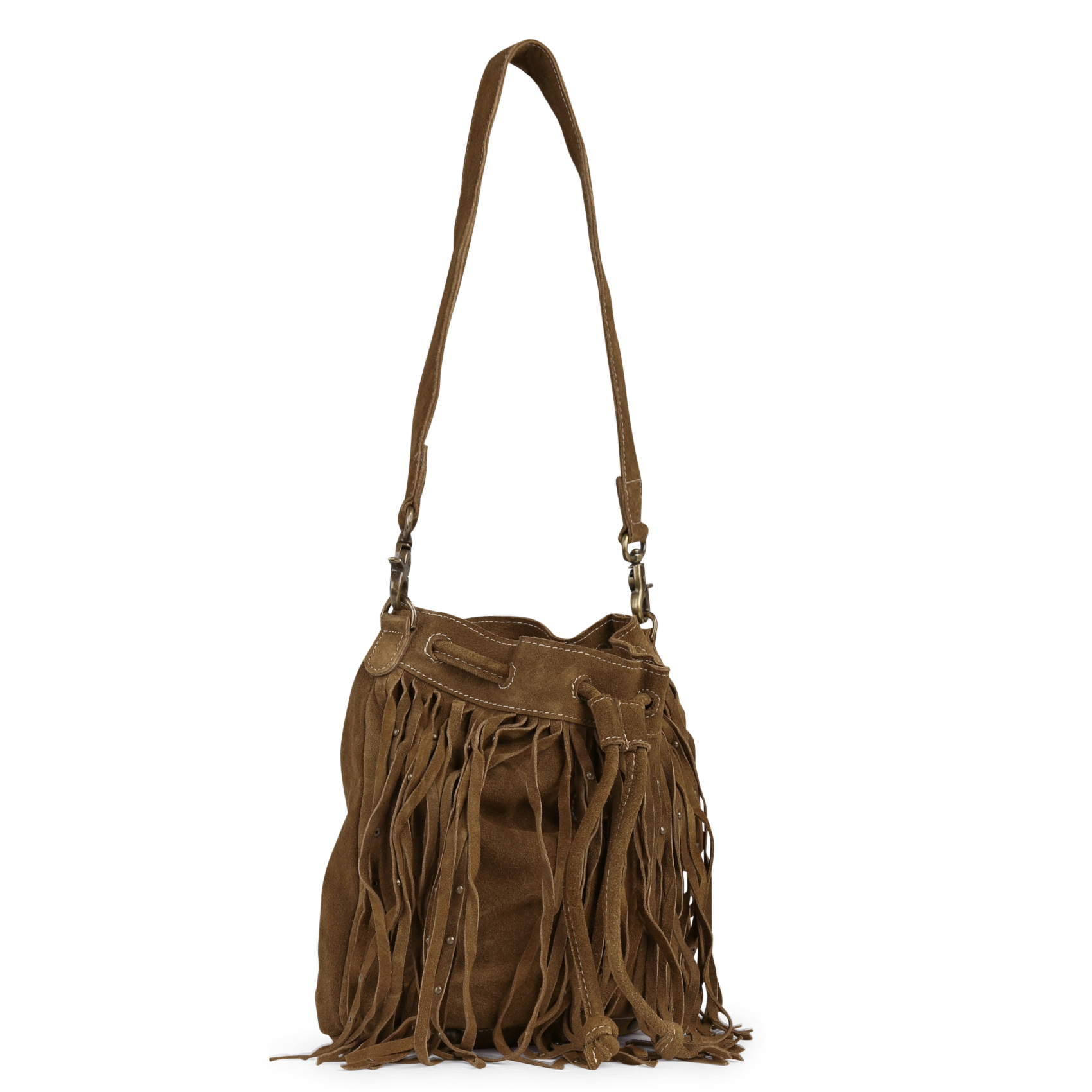 Sac bandoulière en cuir MKT Marron