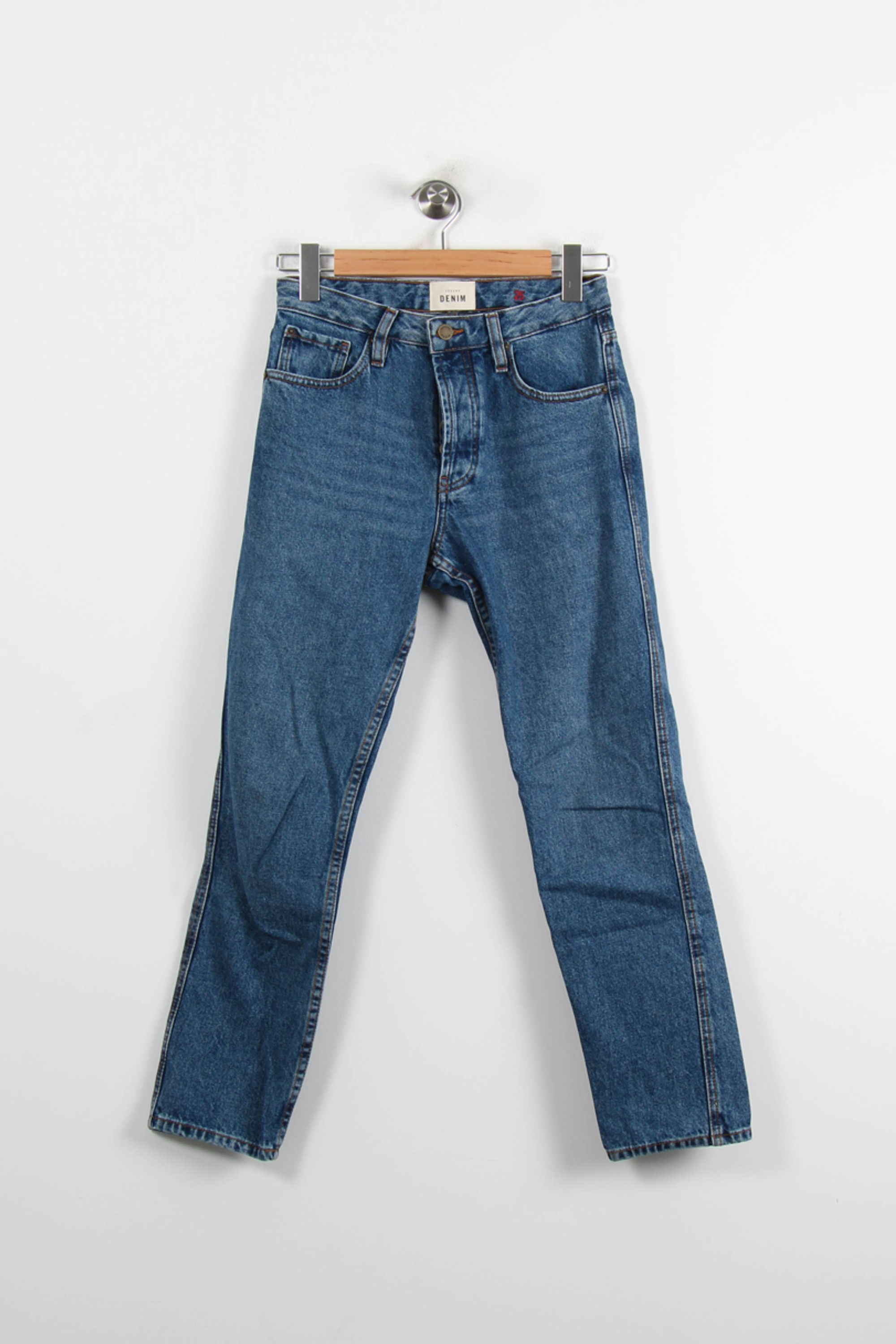 Cropped slim jeans with studs SEZANE - Seconde main Blue