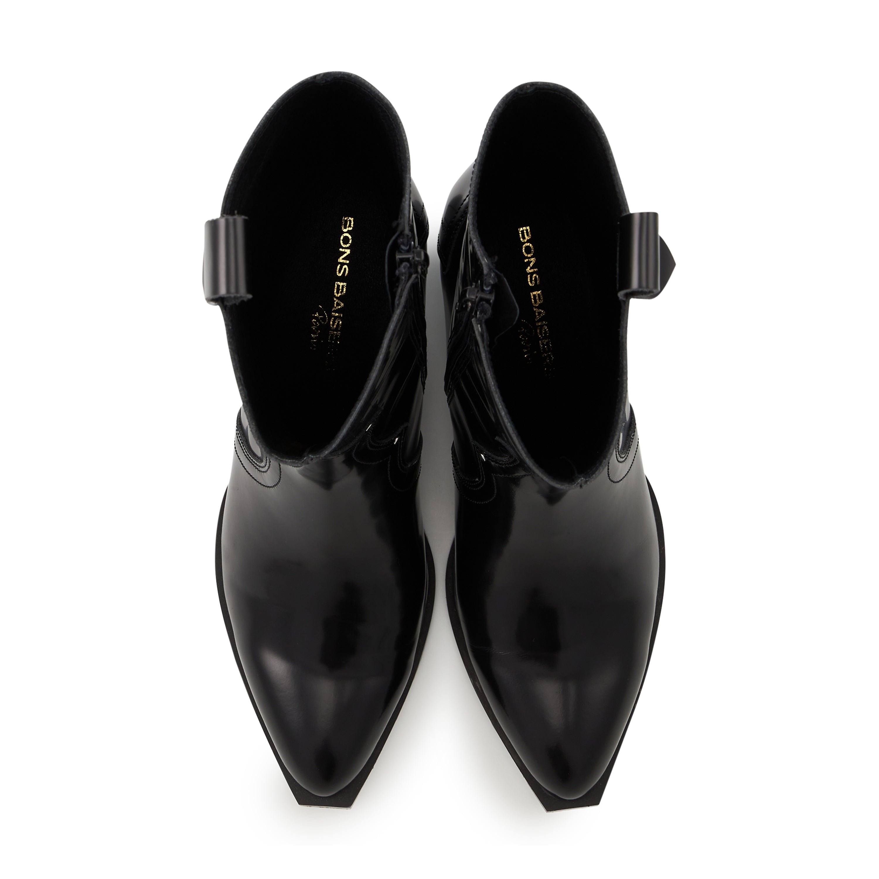 Harper glazed leather BONS BAISERS PARIS Black