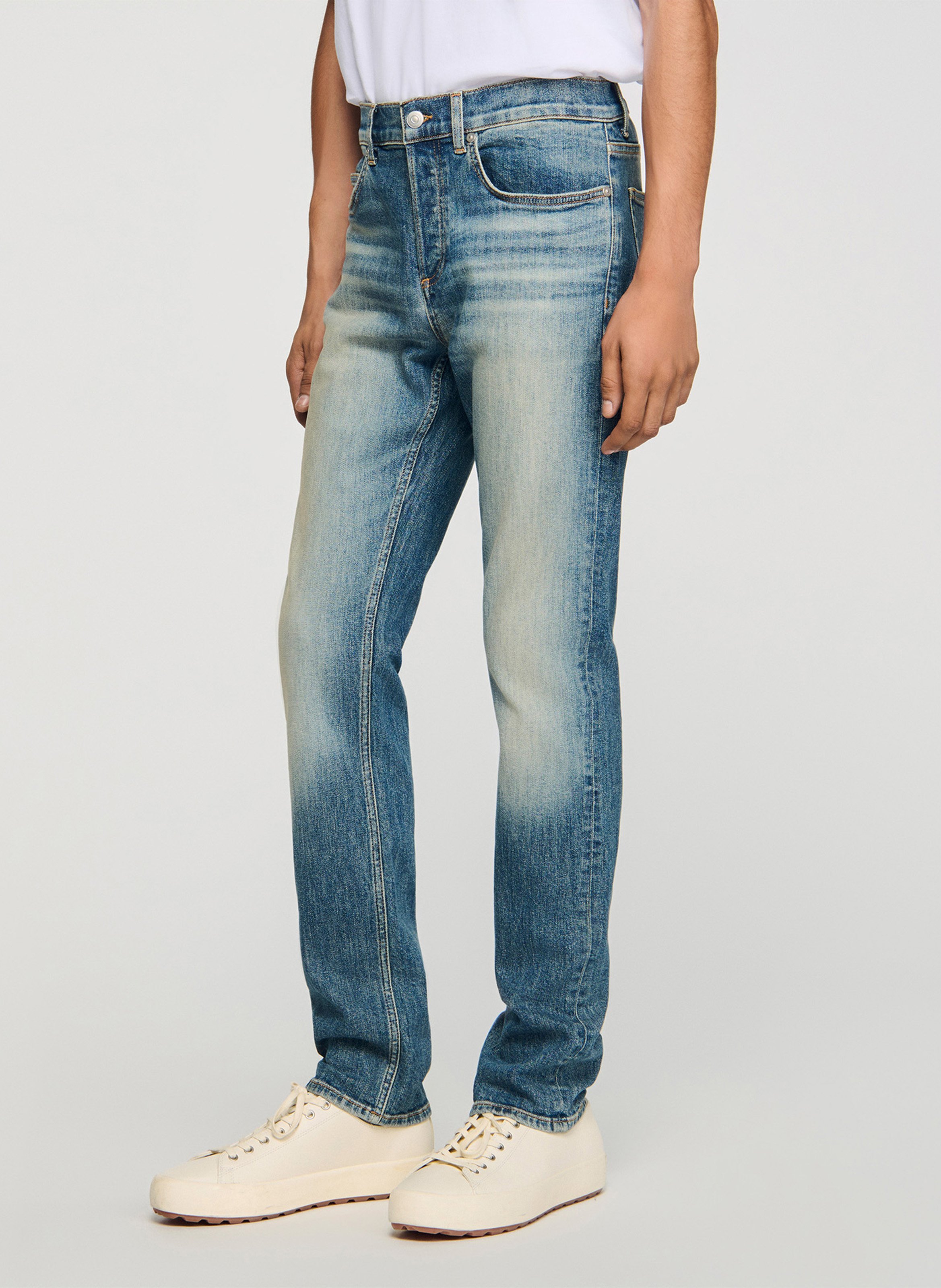 Slim fit jeans effen SANDRO Blauw