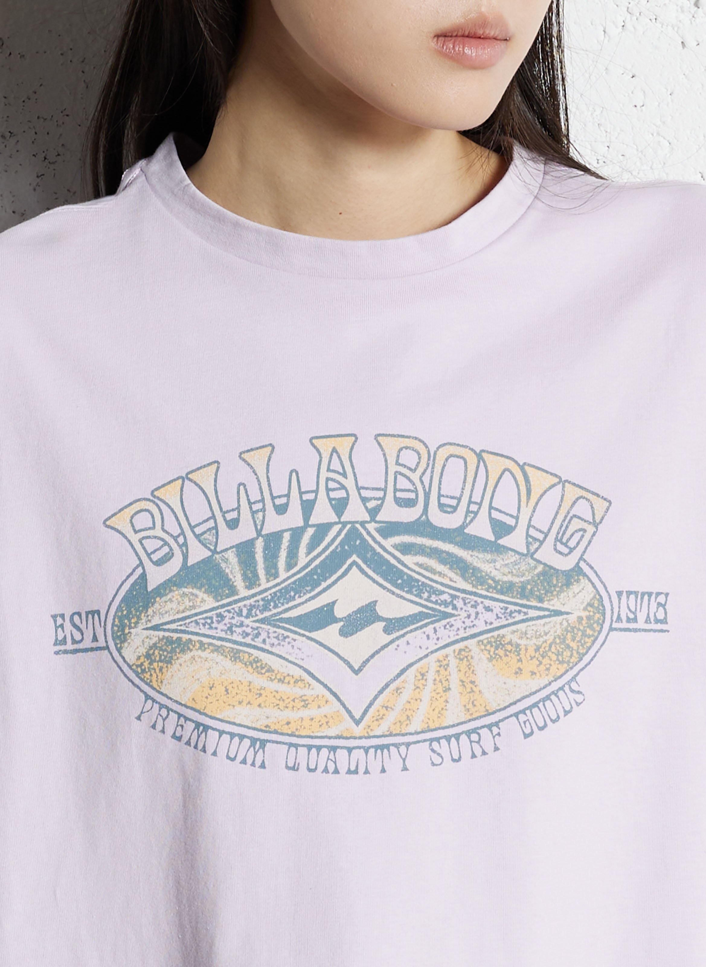 Tee-shirt col rond en coton BILLABONG Violet