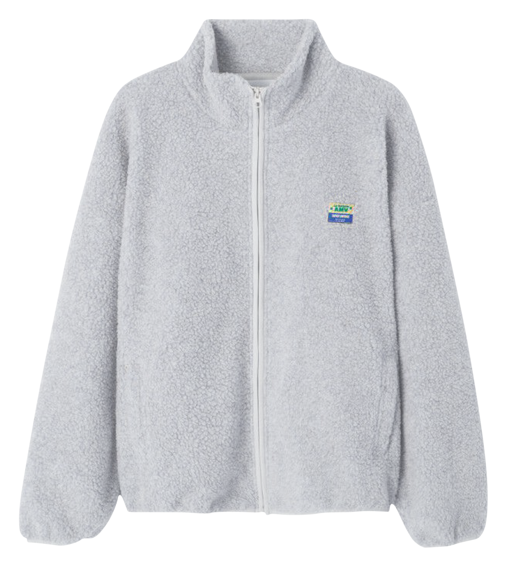 High-neck sherpa jacket AMERICAN VINTAGE Grey