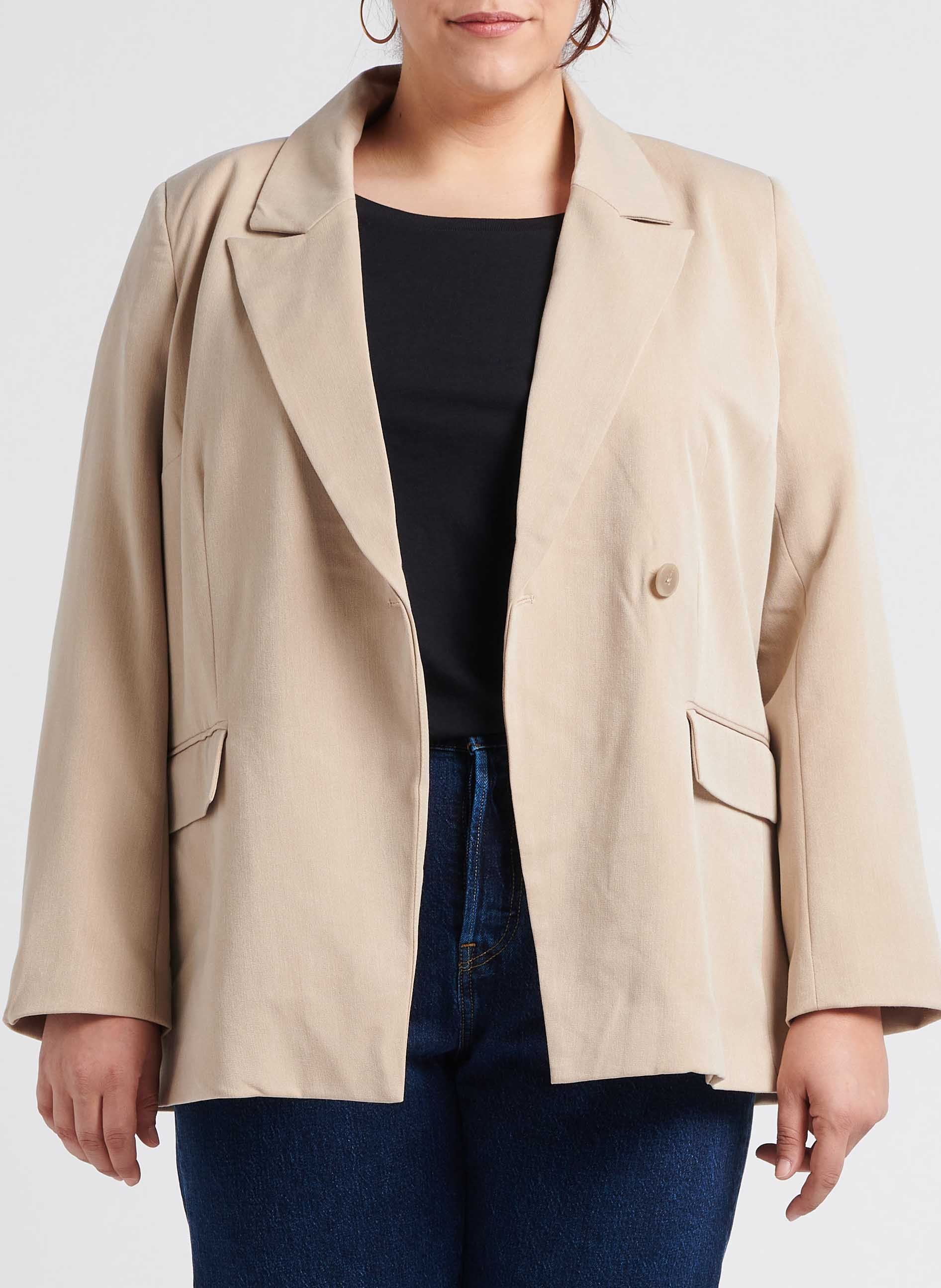 Blazer met overslag VERO MODA CURVE Groen