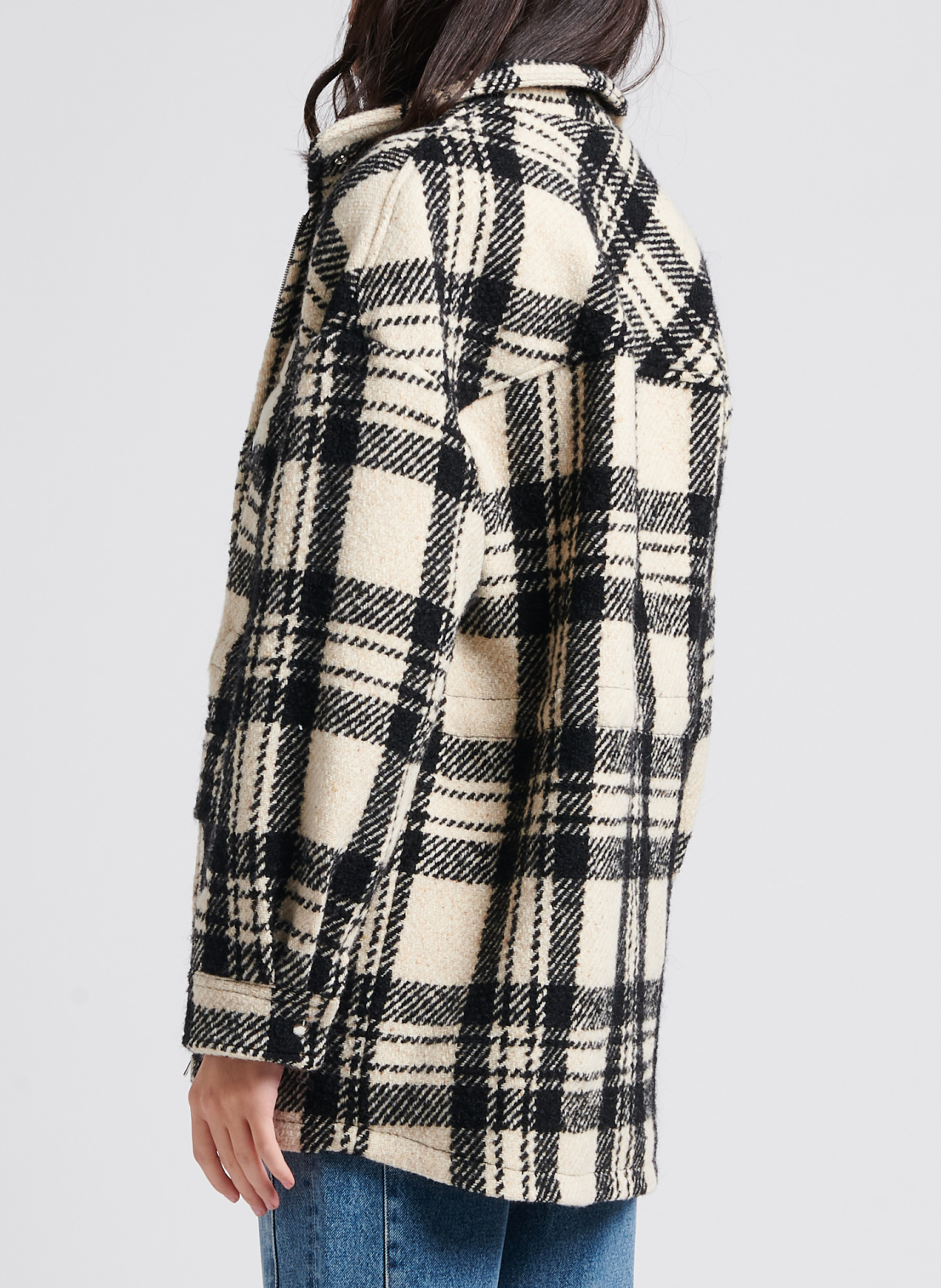 Manteau col montant en laine mélangée  IRO Noir