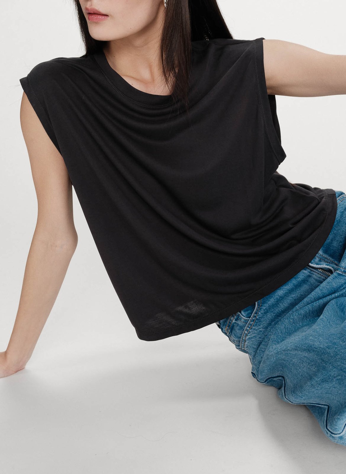 Top sans manches large uni GRACE ET MILA