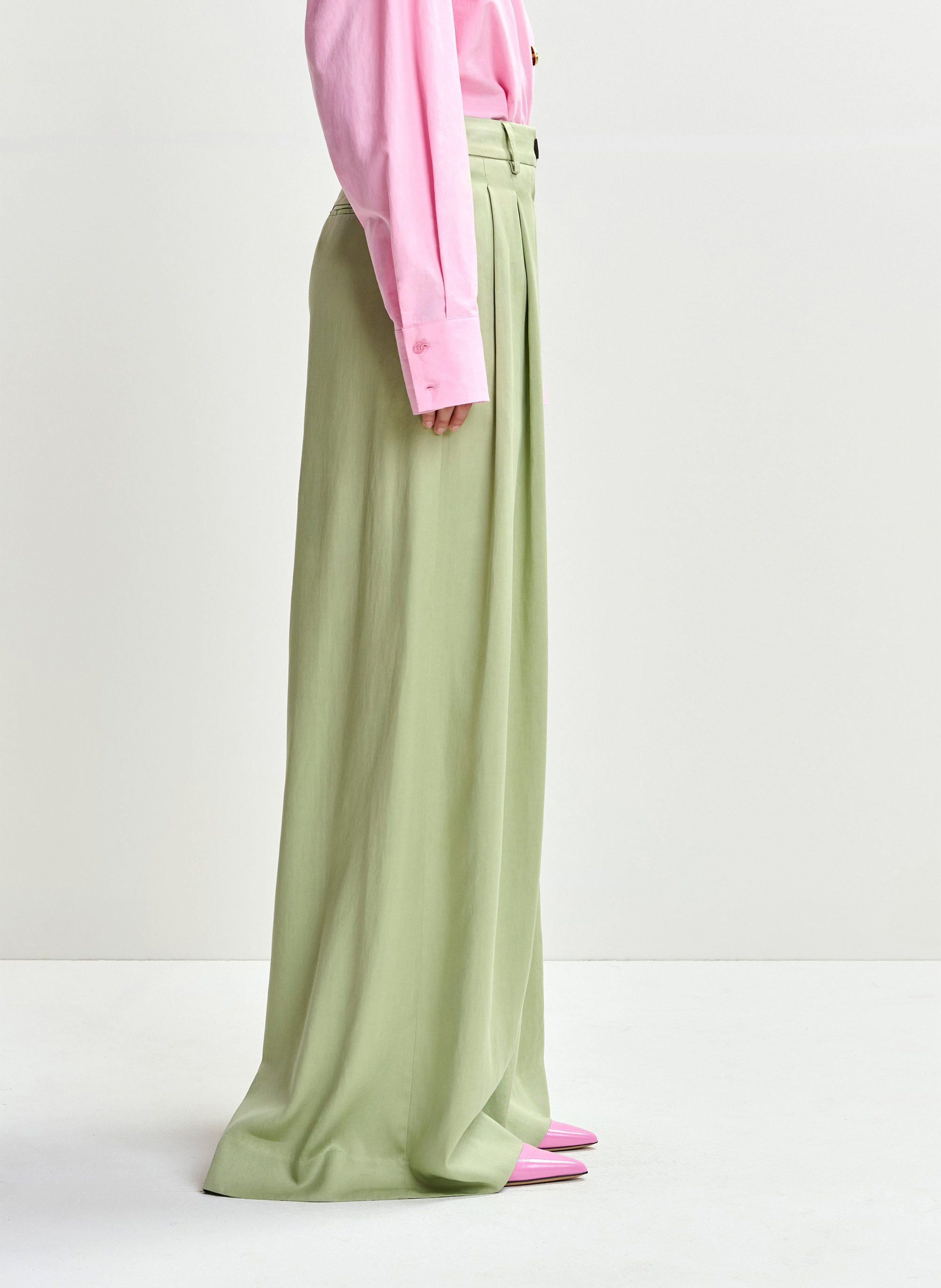 Pantalon large ESSENTIEL ANTWERP Vert