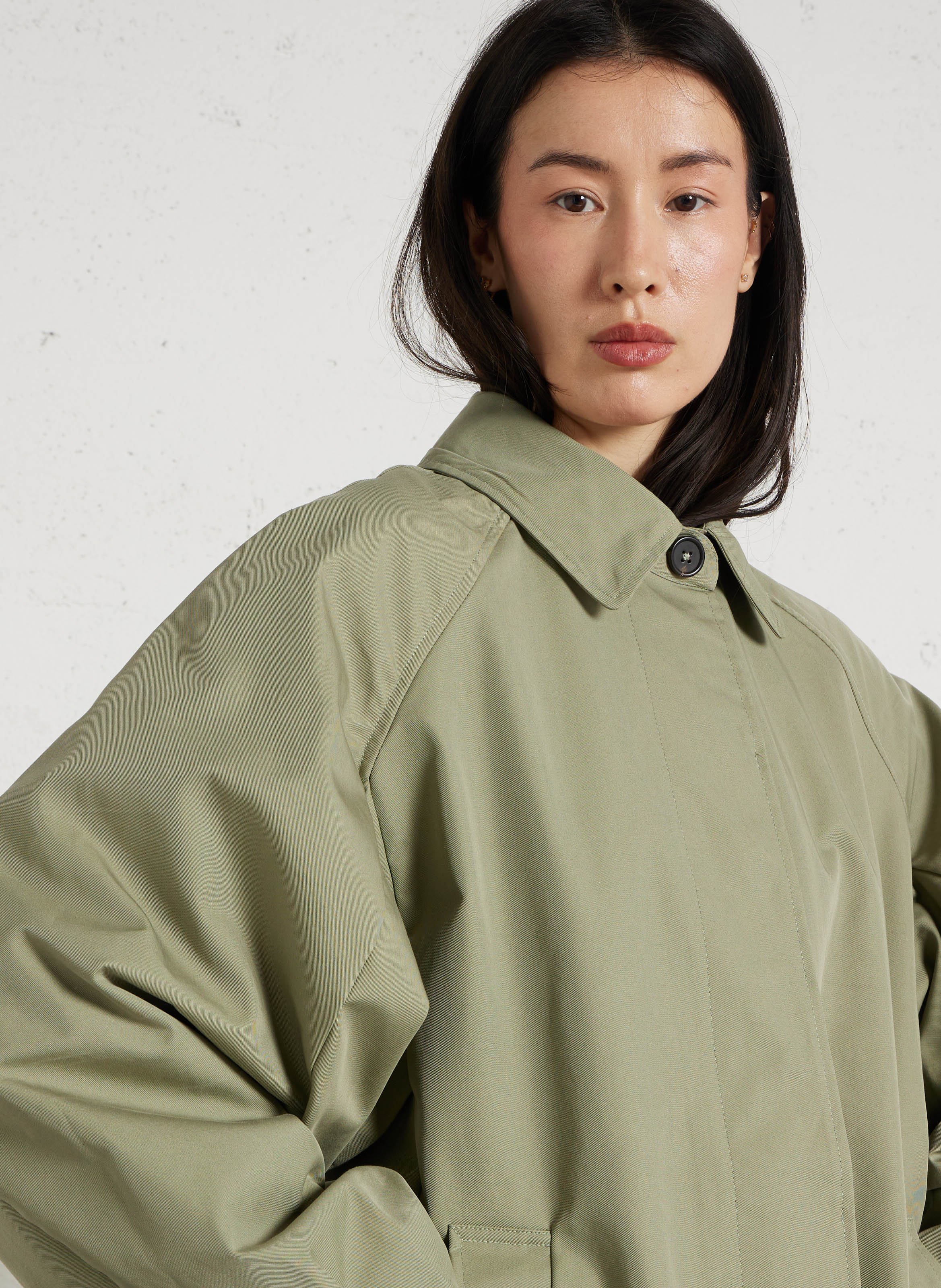 Manteau col classique en coton mélangé BELLEROSE Vert