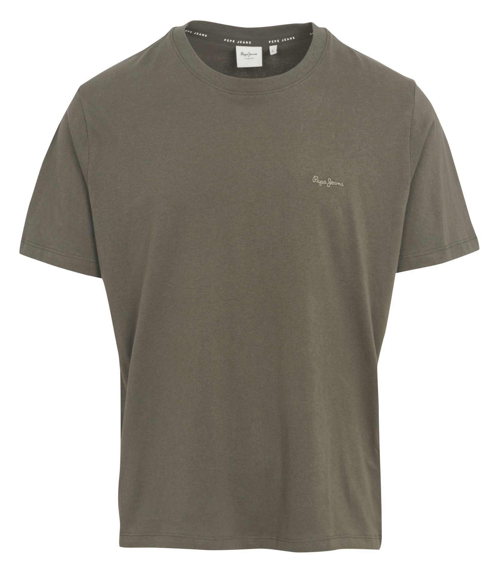 T-Shirt aus Baumwolle mit Rundhalsausschnitt PEPE JEANS Grun