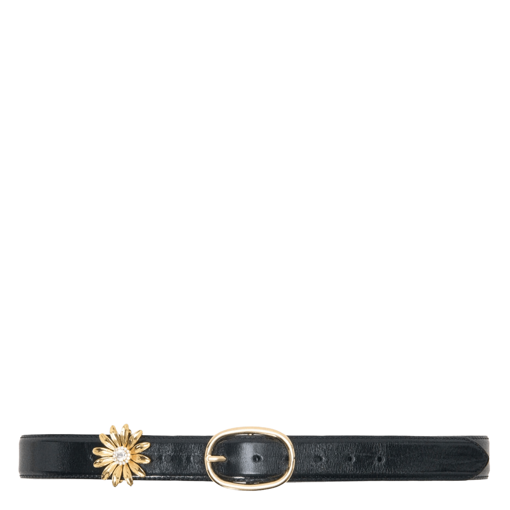 Ceinture en cuir MAJE Noir