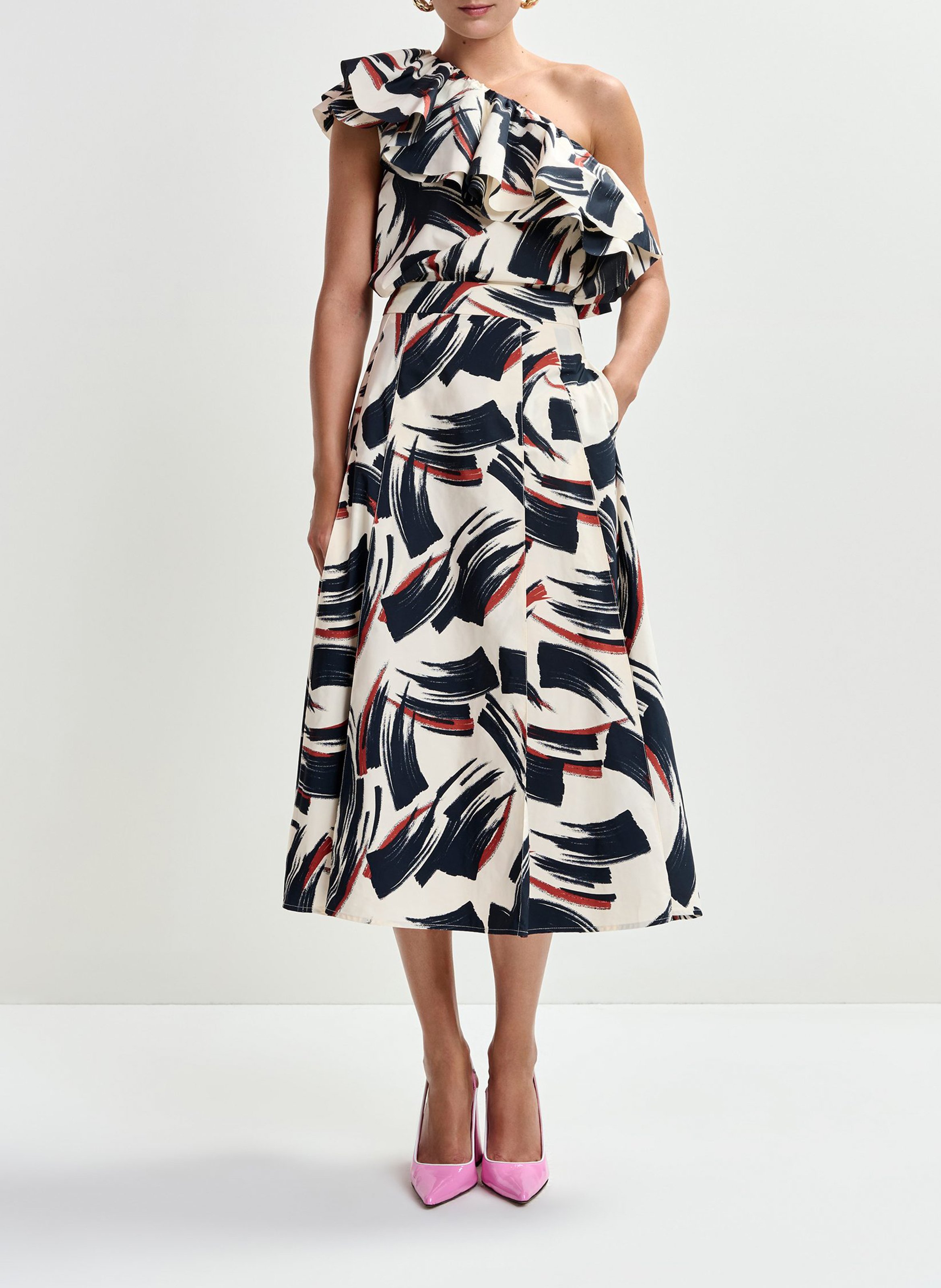 Top asymétrique imprimé ESSENTIEL ANTWERP Multicolore