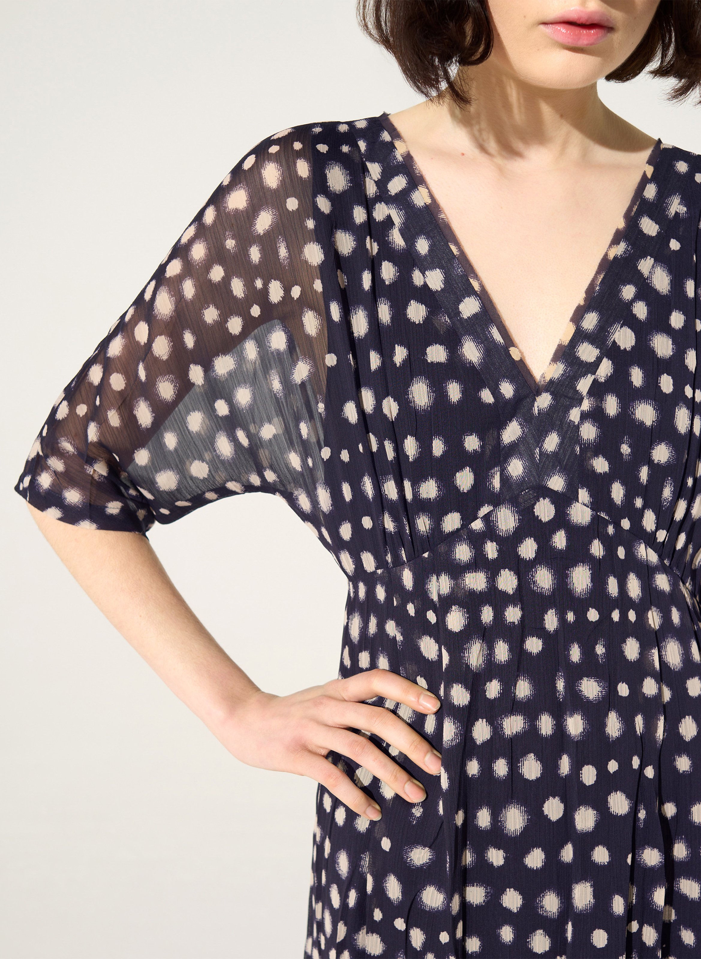 Robe longue col V  COTELAC Violet