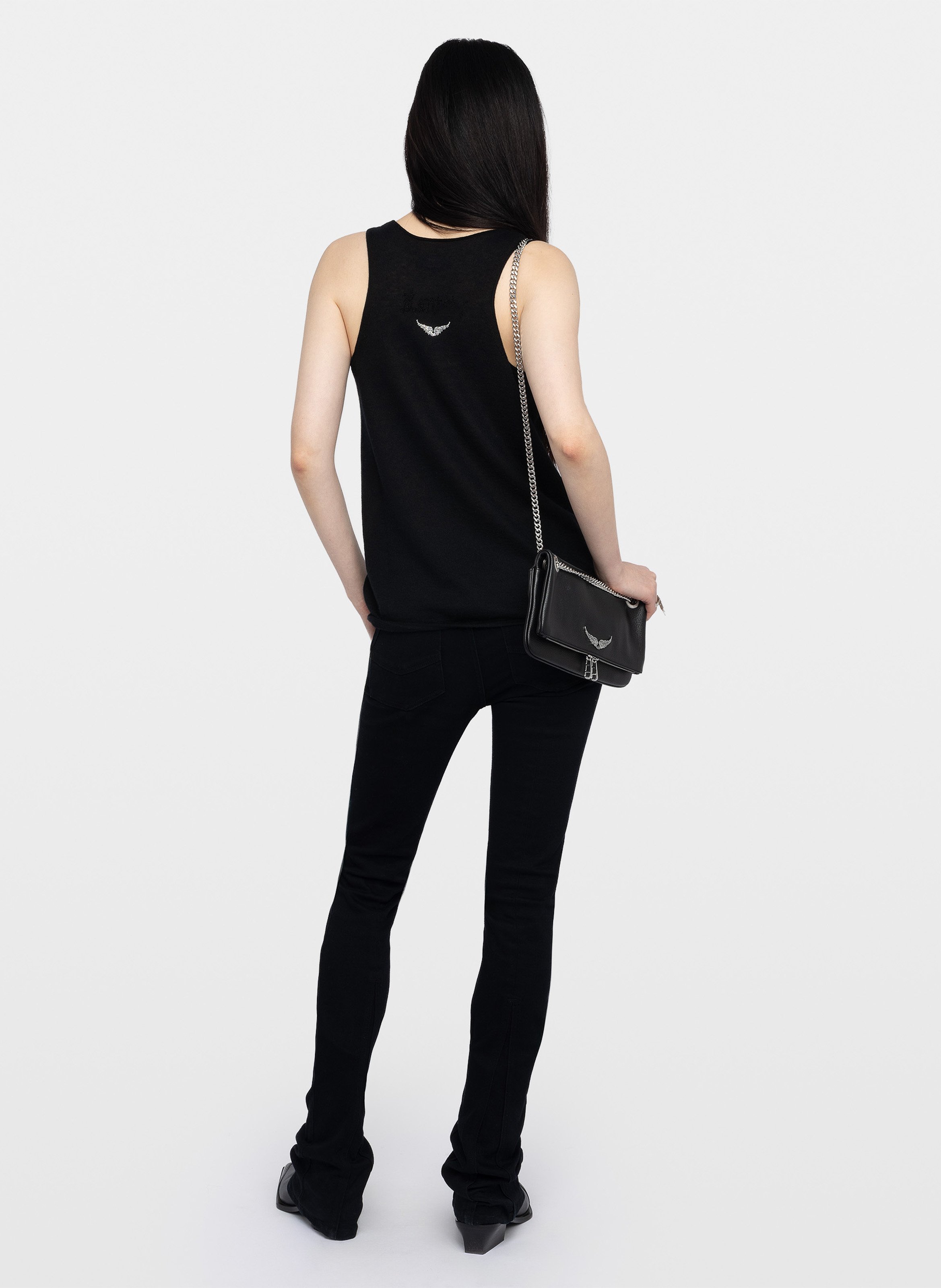 Débardeur col rond en cachemire ZADIG&VOLTAIRE Noir