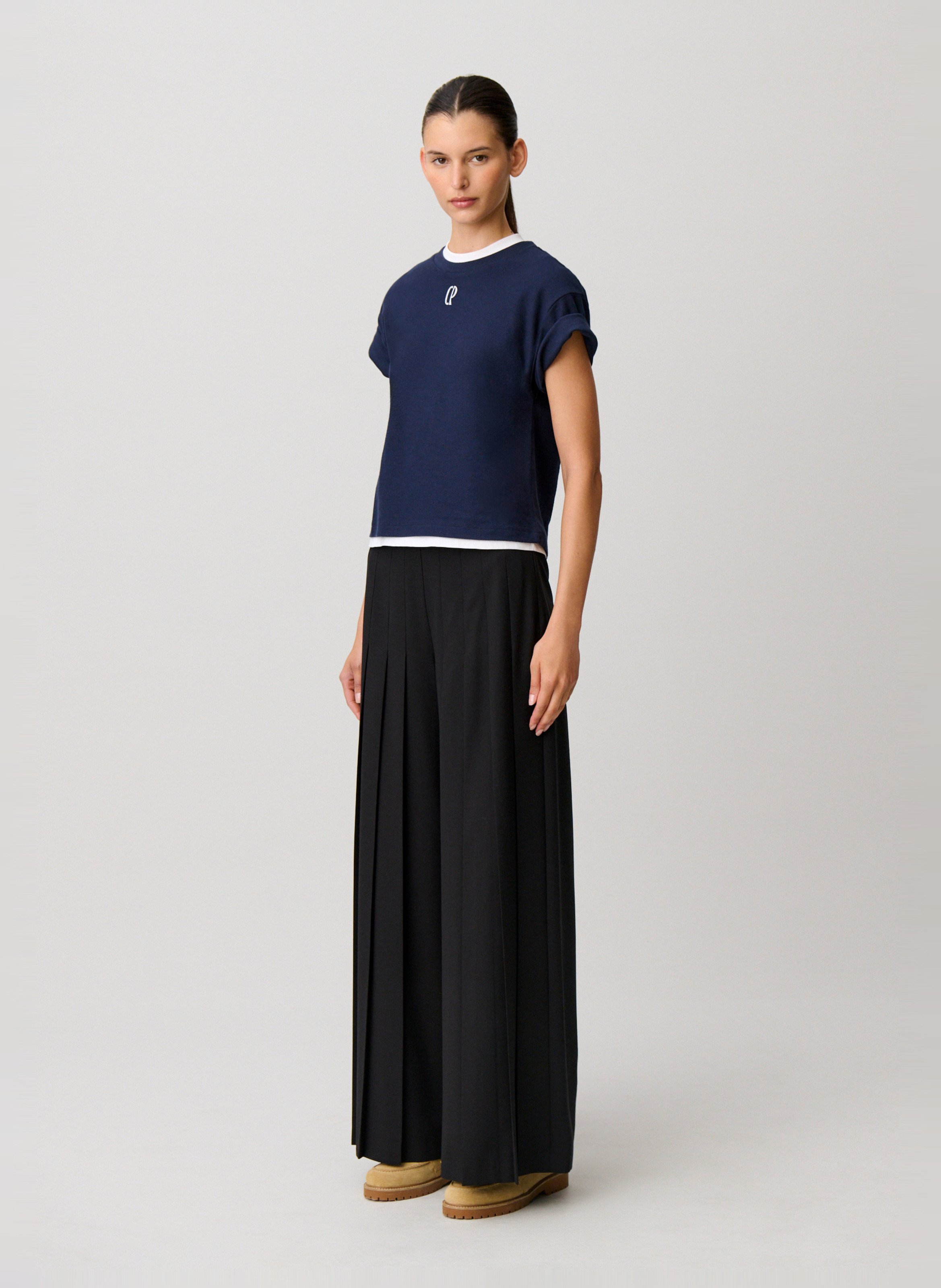 Pleated wide pants CLAUDIE PIERLOT Black