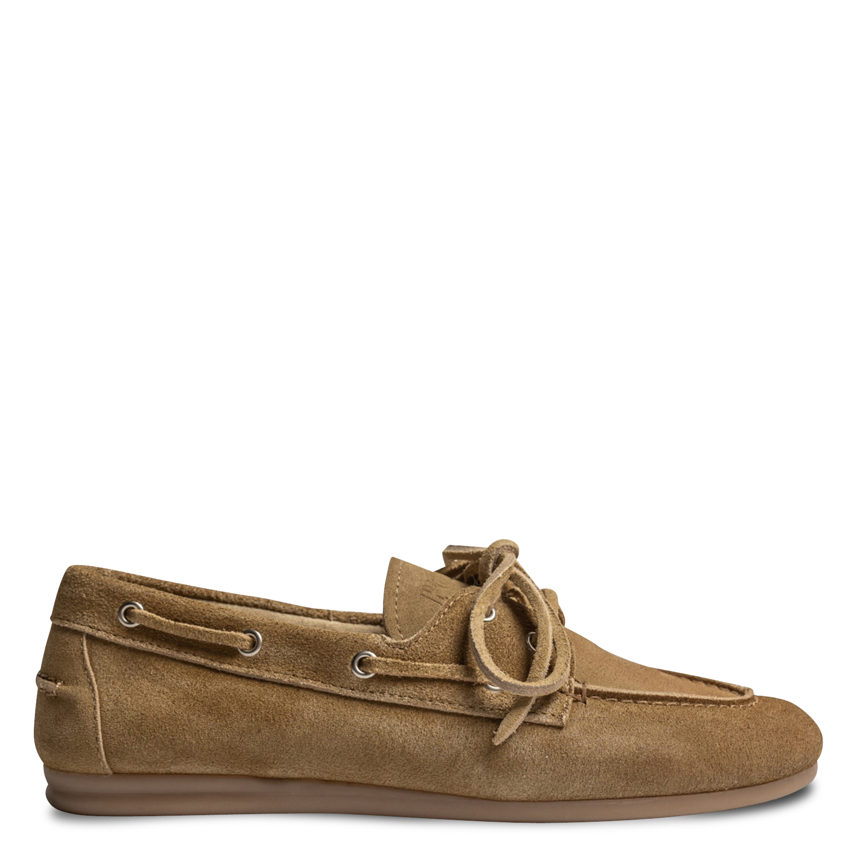 Leather boat shoes POSA Beige