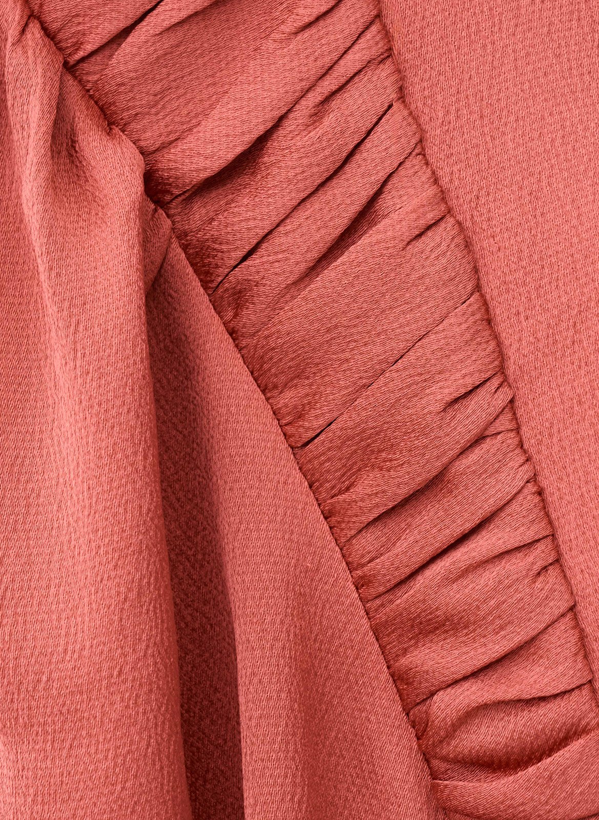 Midi satijnen jurk met V-hals BA&SH Roze