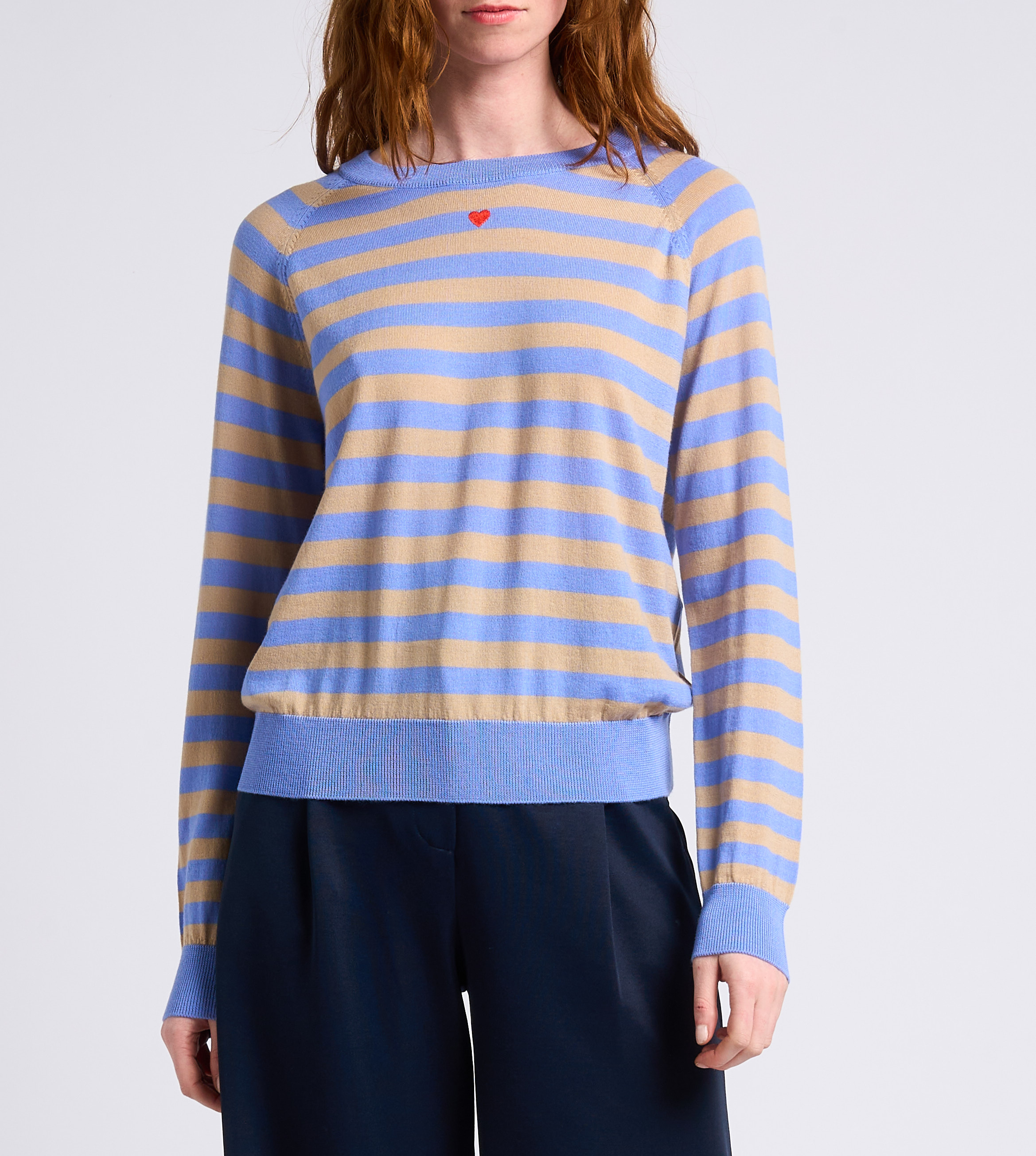 Gestreiftes Strick-T-Shirt aus Schurwolle MAX&Co. Mehrfarbig