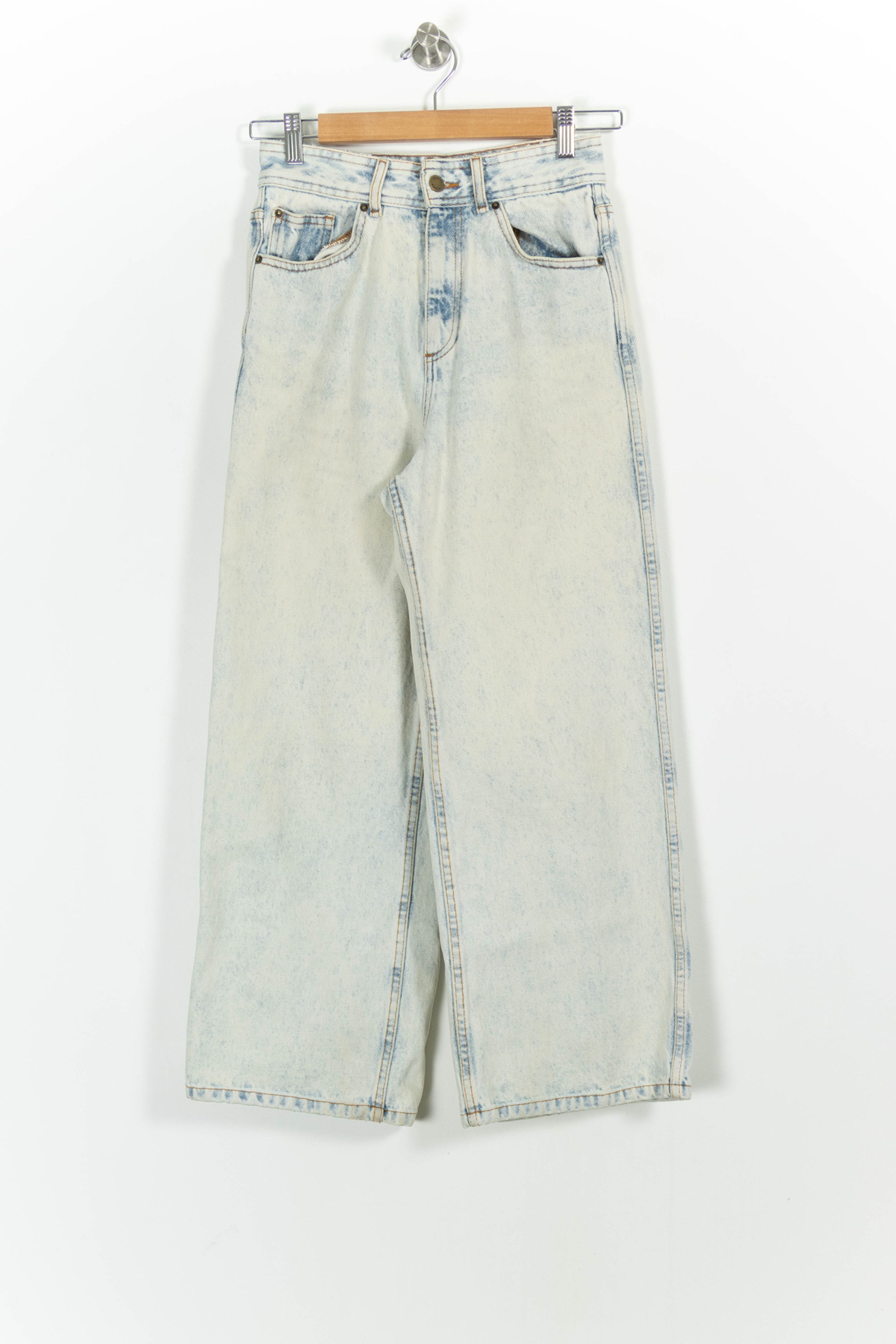 Cropped slim jeans with studs SEZANE - Seconde main Blue