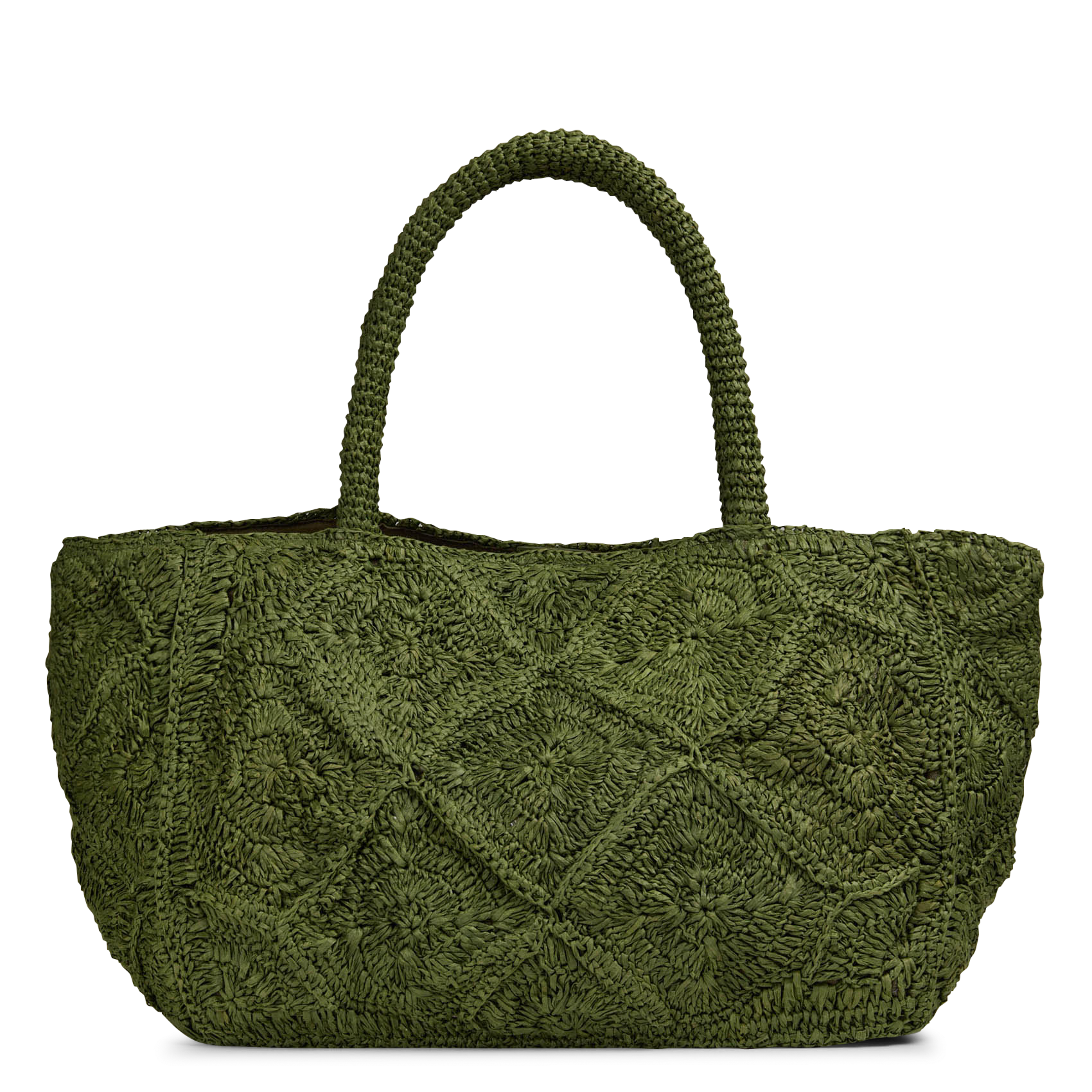 Bolso shopper de rafia MAISON 123 Caqui