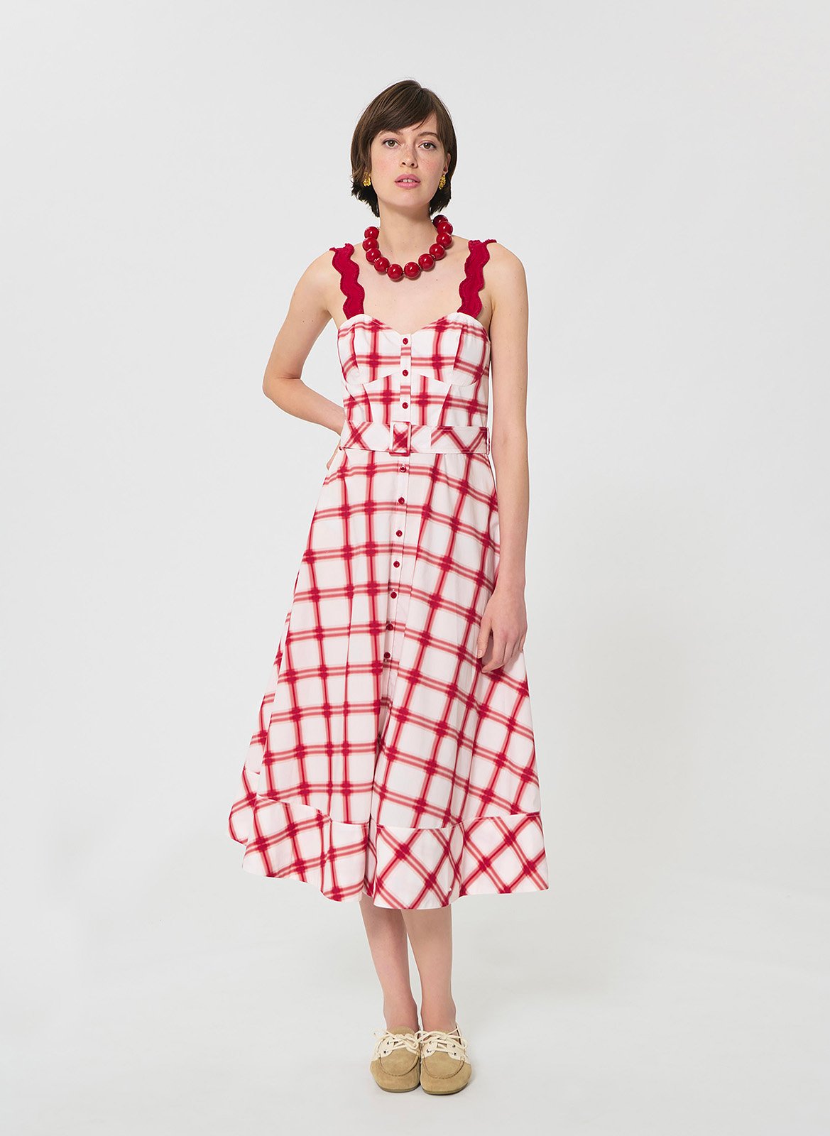 Kurzkleid aus Baumwolle TARA JARMON Rot