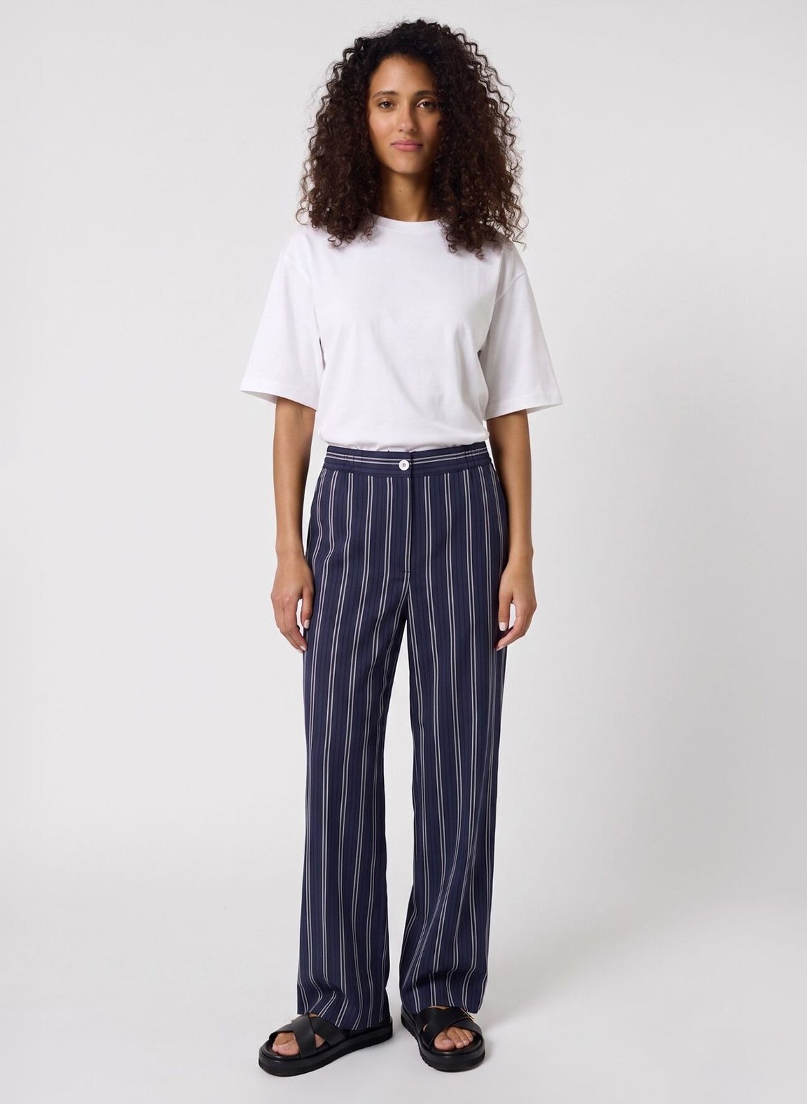 Pantalon large à rayures GERARD DAREL Bleu