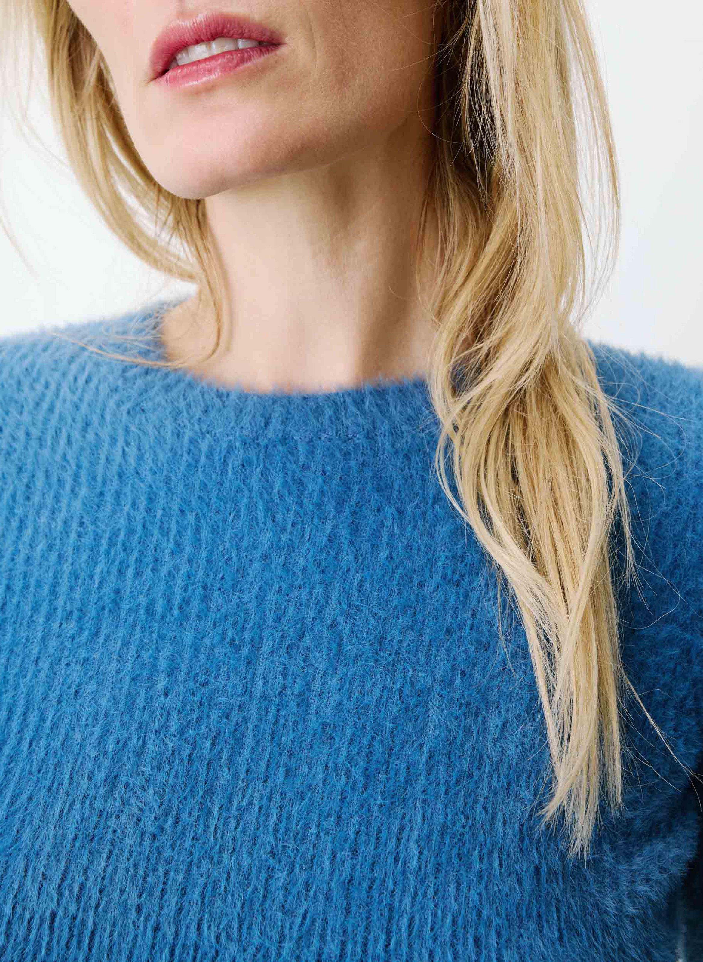 Round-neck fitted sweater GRACE ET MILA Blue