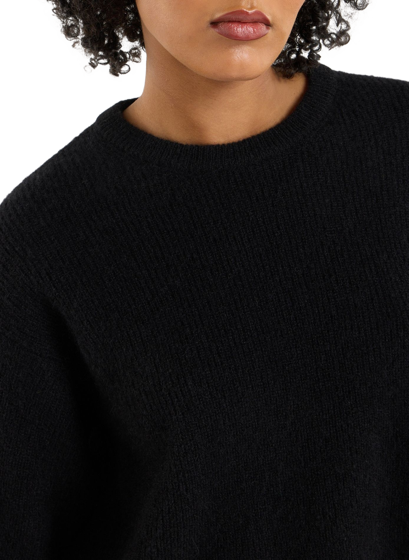 Round neck pullover in blended alpaca - Baylory SAISON 1865 Black