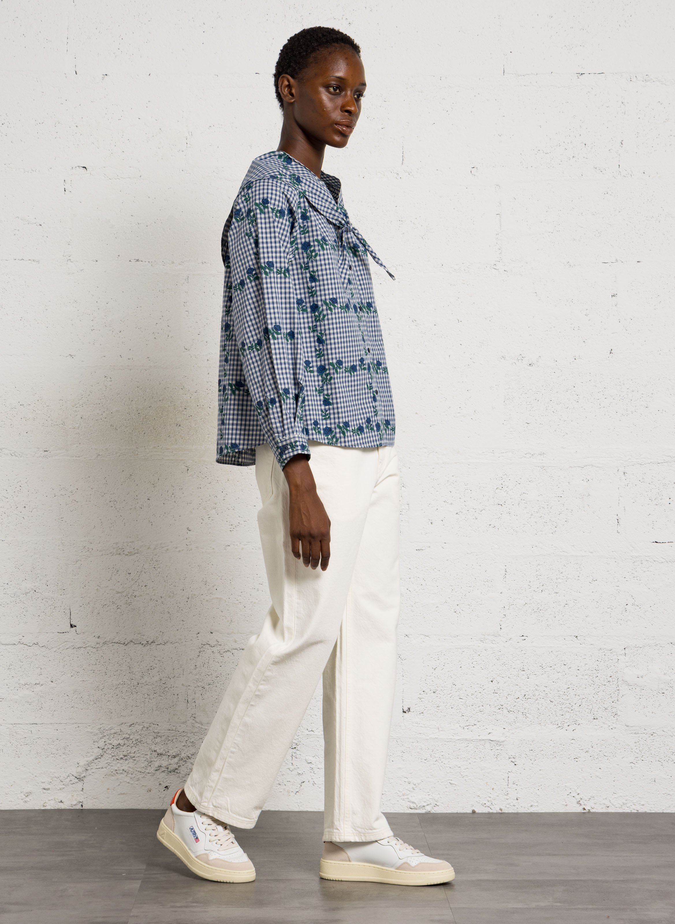 Printed cotton blouse THE TINY BIG SISTER Blue