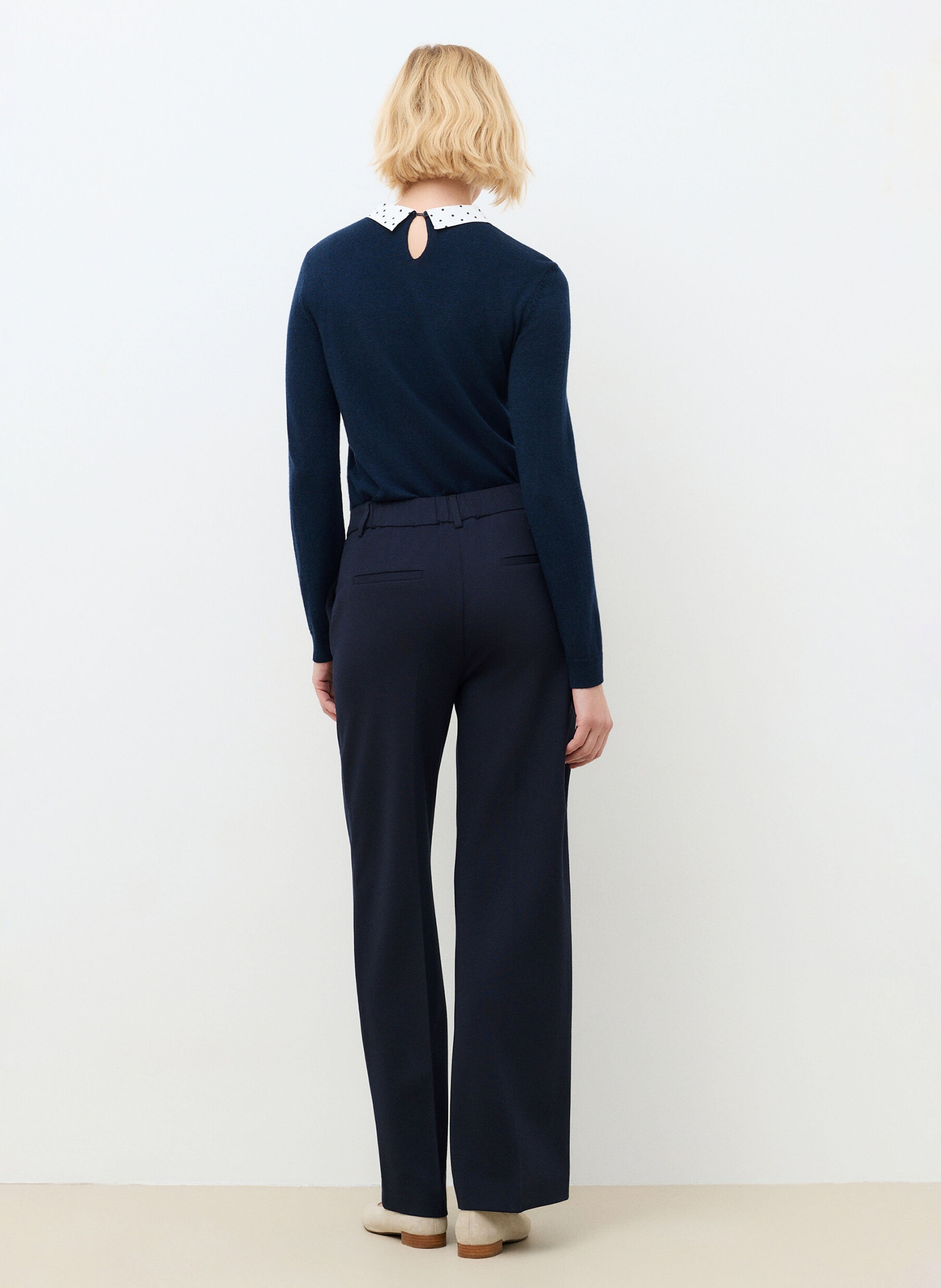 Pantalon droit  CAROLL Bleu