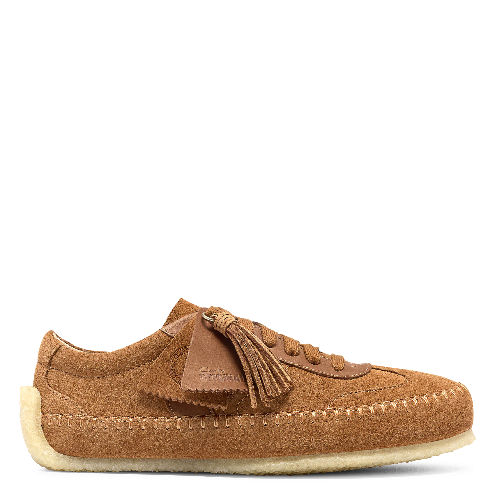 Suede low-top sneakers CLARKS Orange