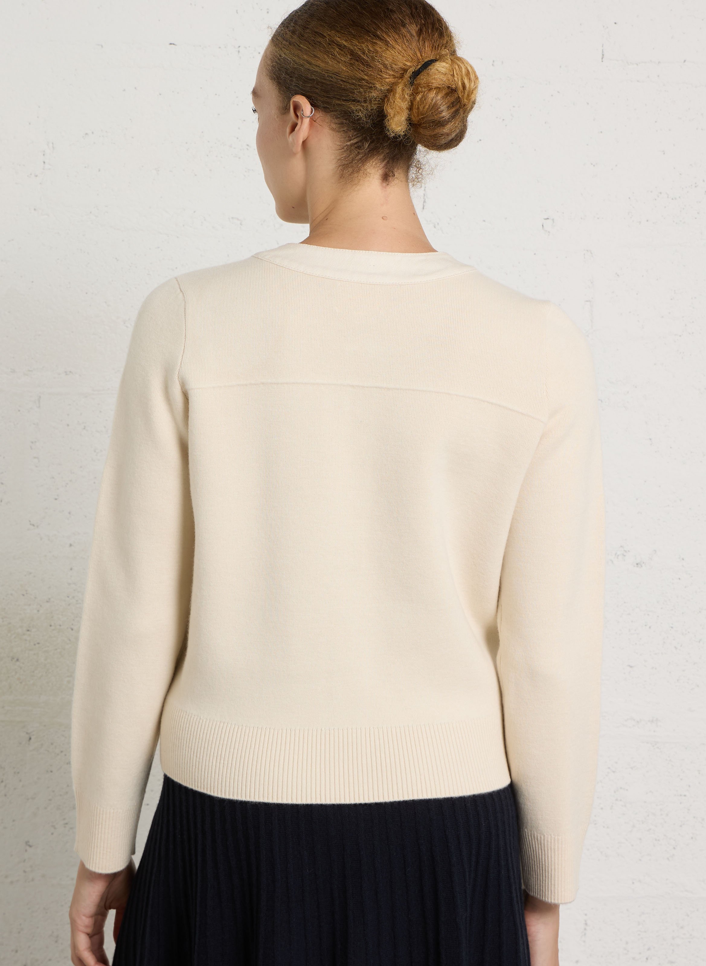 Veste droit en laine mélangée MAISON 123 Blanc